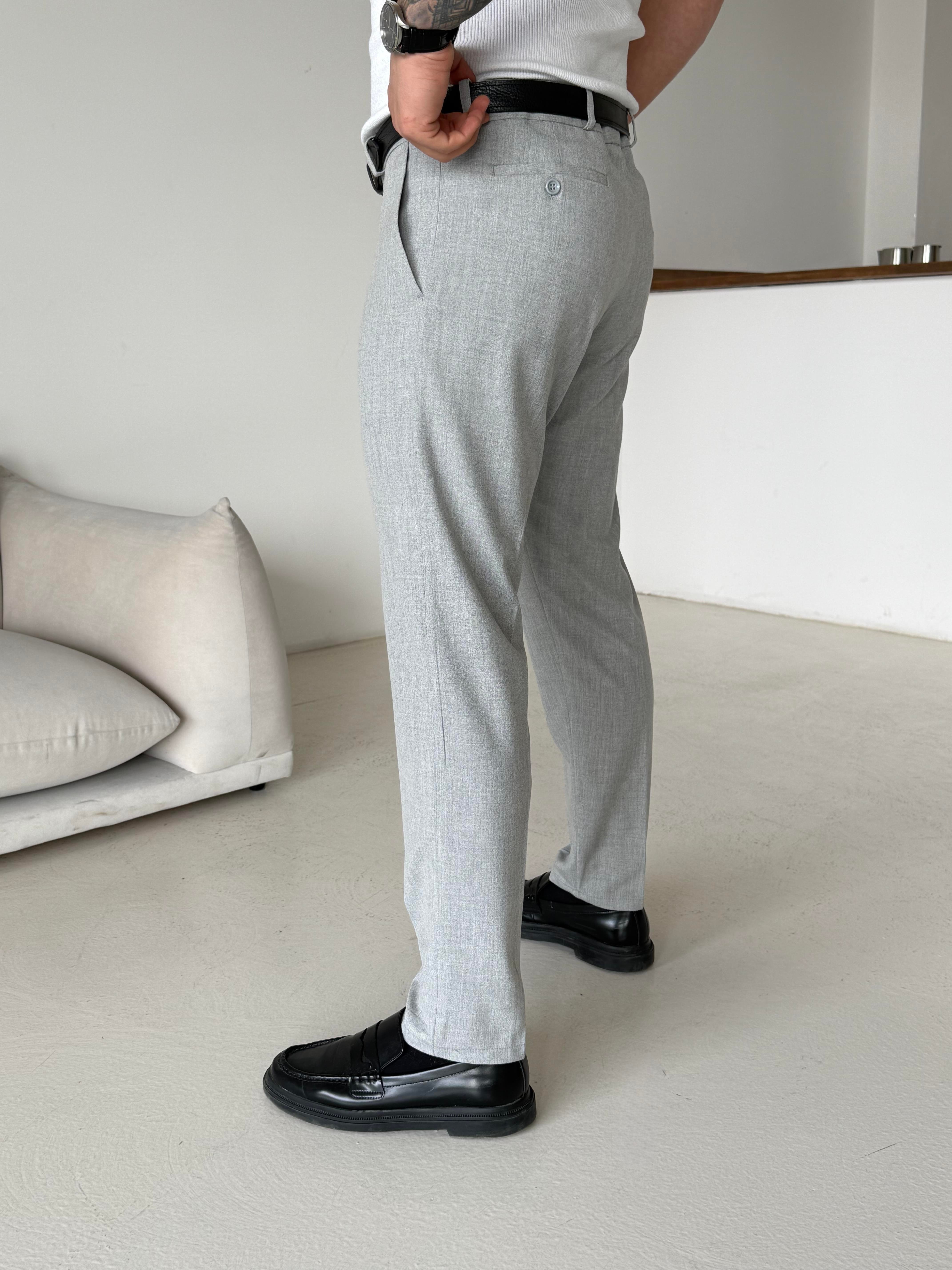 GabardinGri Dilli Slim Fit Kumaş Pantalon SC
