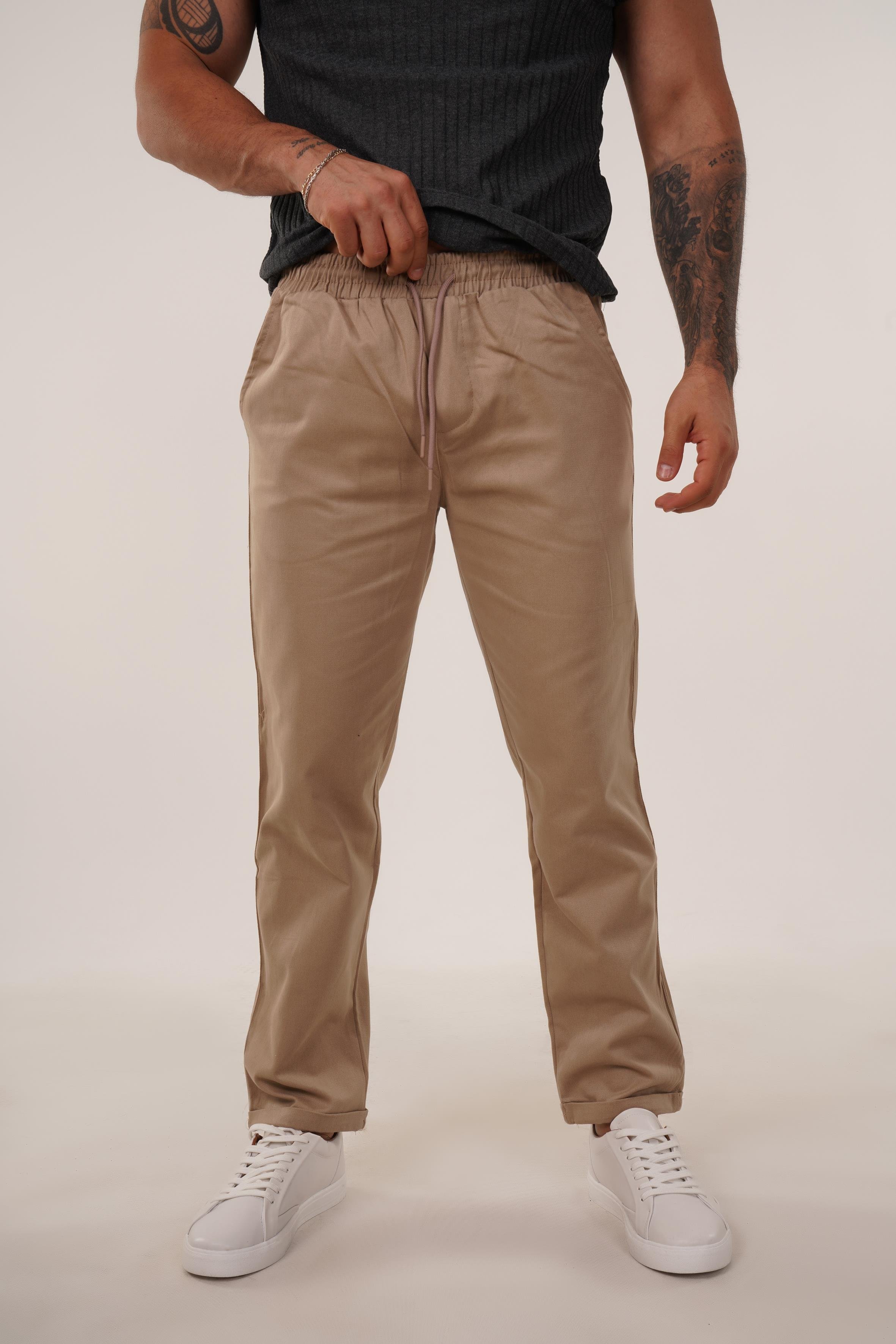 GABARDİNKrem Baggy Bağcıklı Gabardin TK 1025