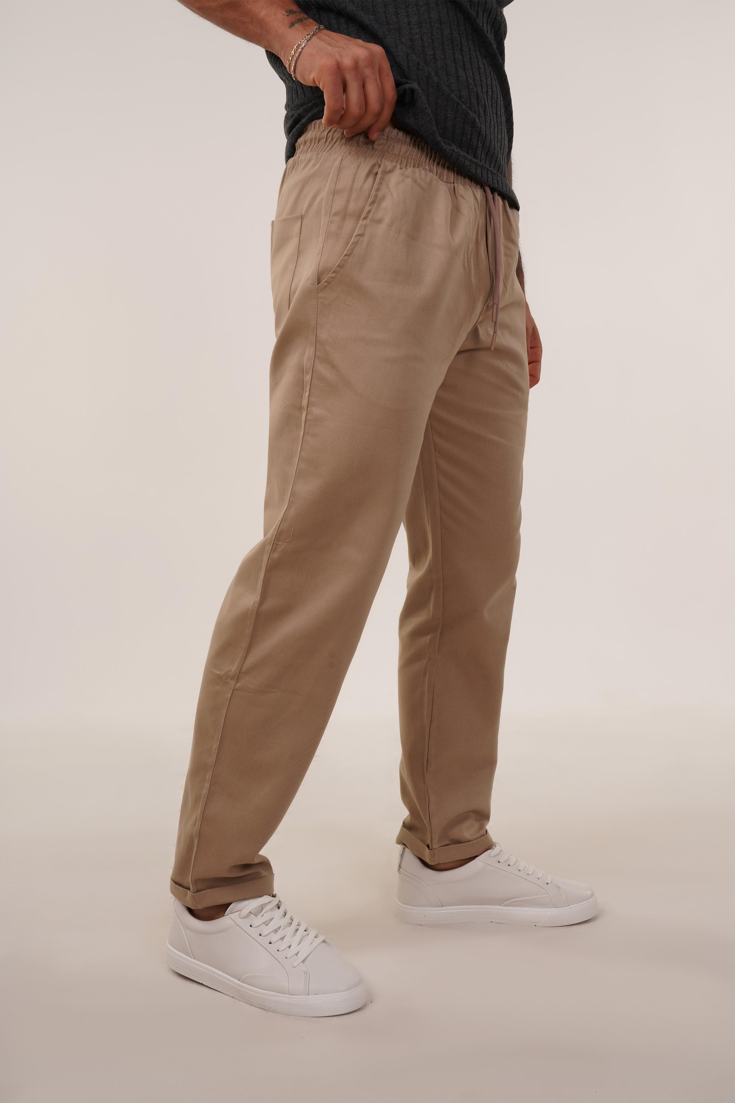 GABARDİNKrem Baggy Bağcıklı Gabardin TK 1025