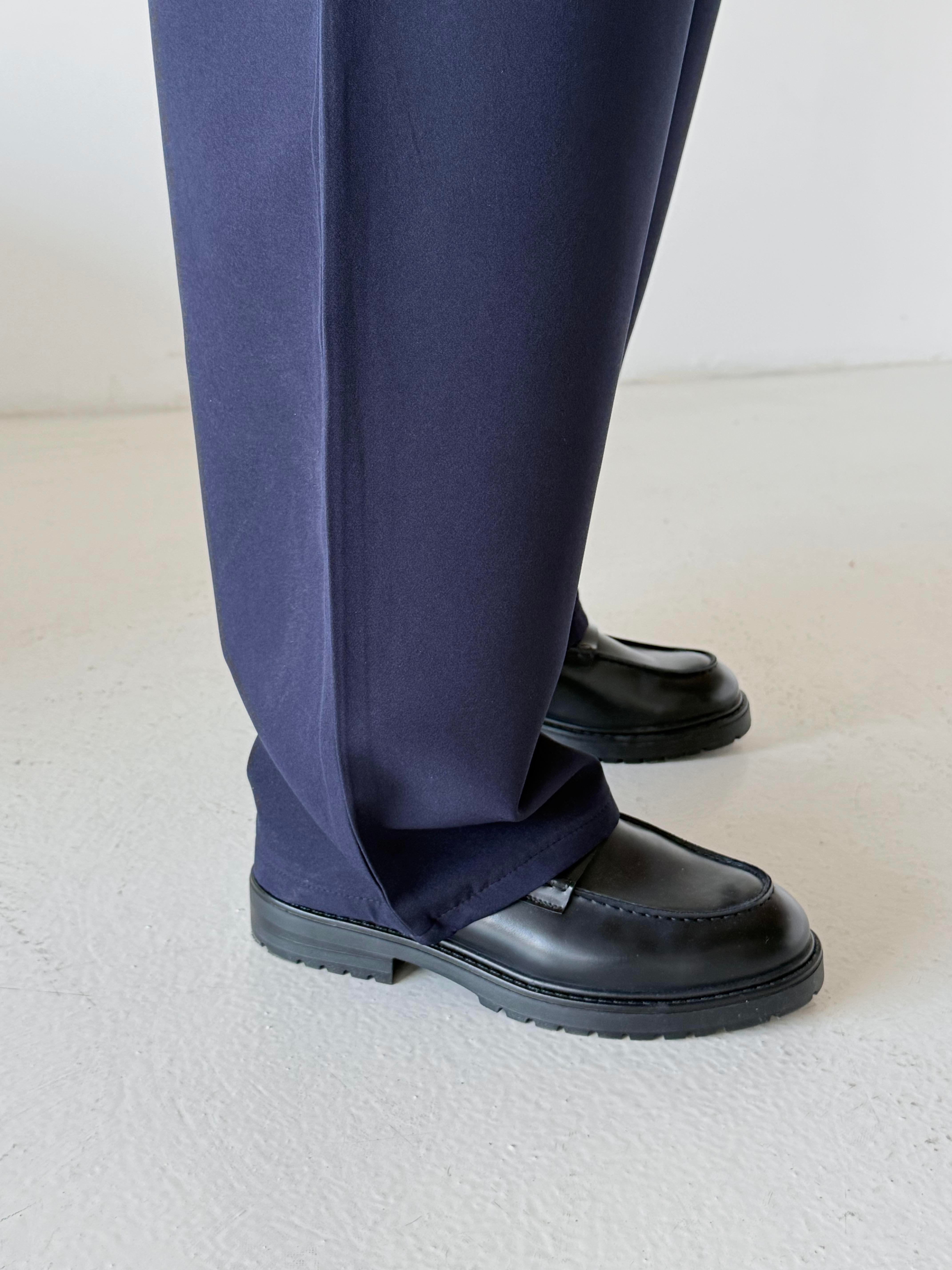 GabardinLacivert Double Palazzo Pantalon 4062 PNC