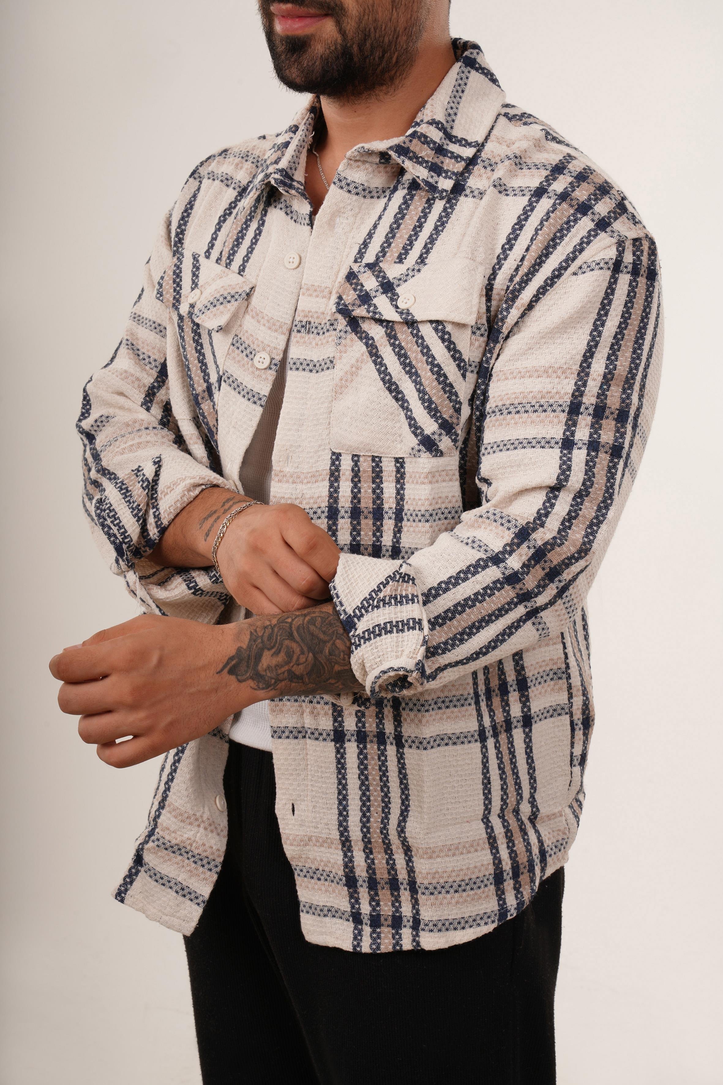GÖMLEKBEYAZ LACİVERT Oduncu Gömlek PNC 2352