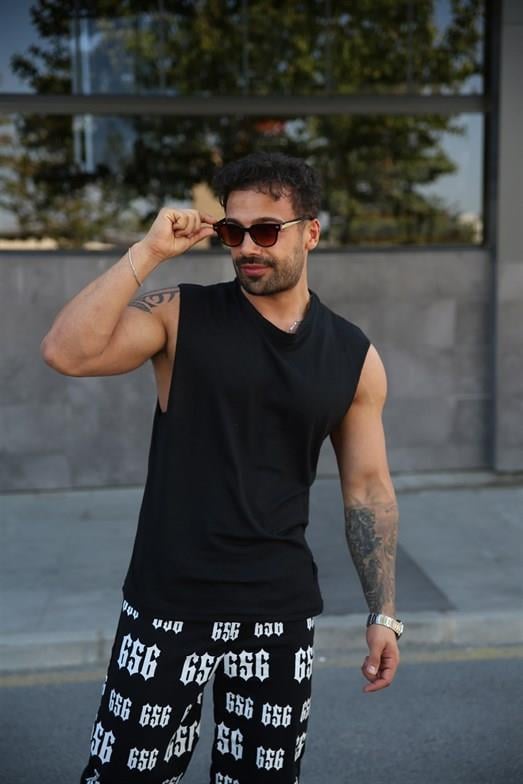 GÖMLEKSiyah Siyah Sıfır Kol Oversize SC