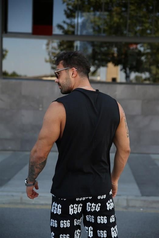 GÖMLEKSiyah Siyah Sıfır Kol Oversize SC
