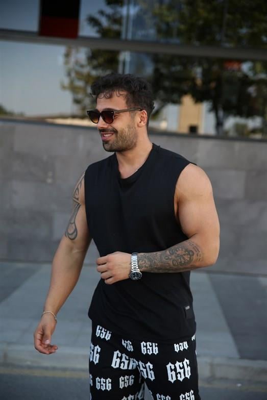 GÖMLEKSiyah Siyah Sıfır Kol Oversize SC