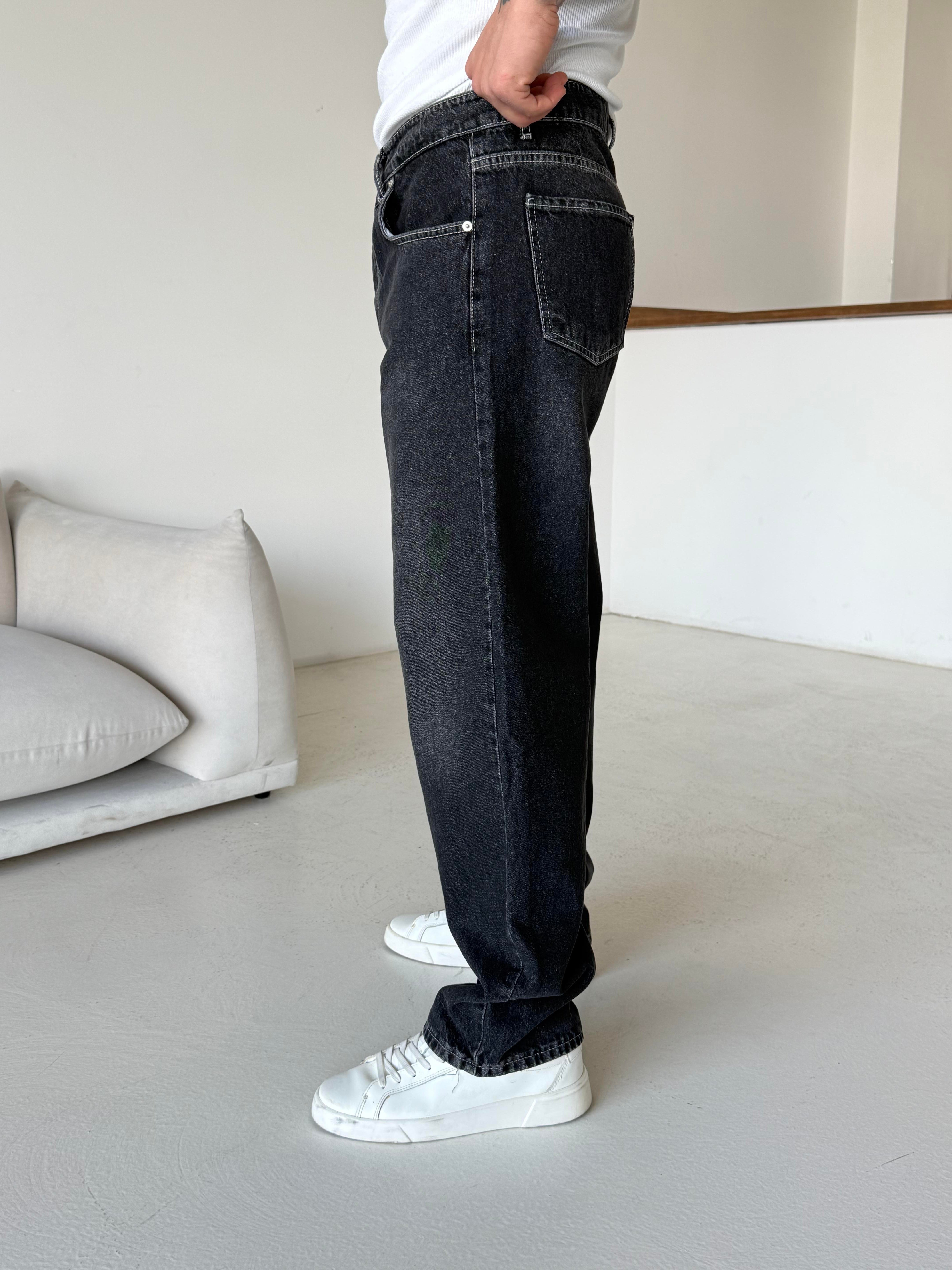 KOT PANTOLONAntrasit Dark Baggy Kot Pantalon MB 671-3