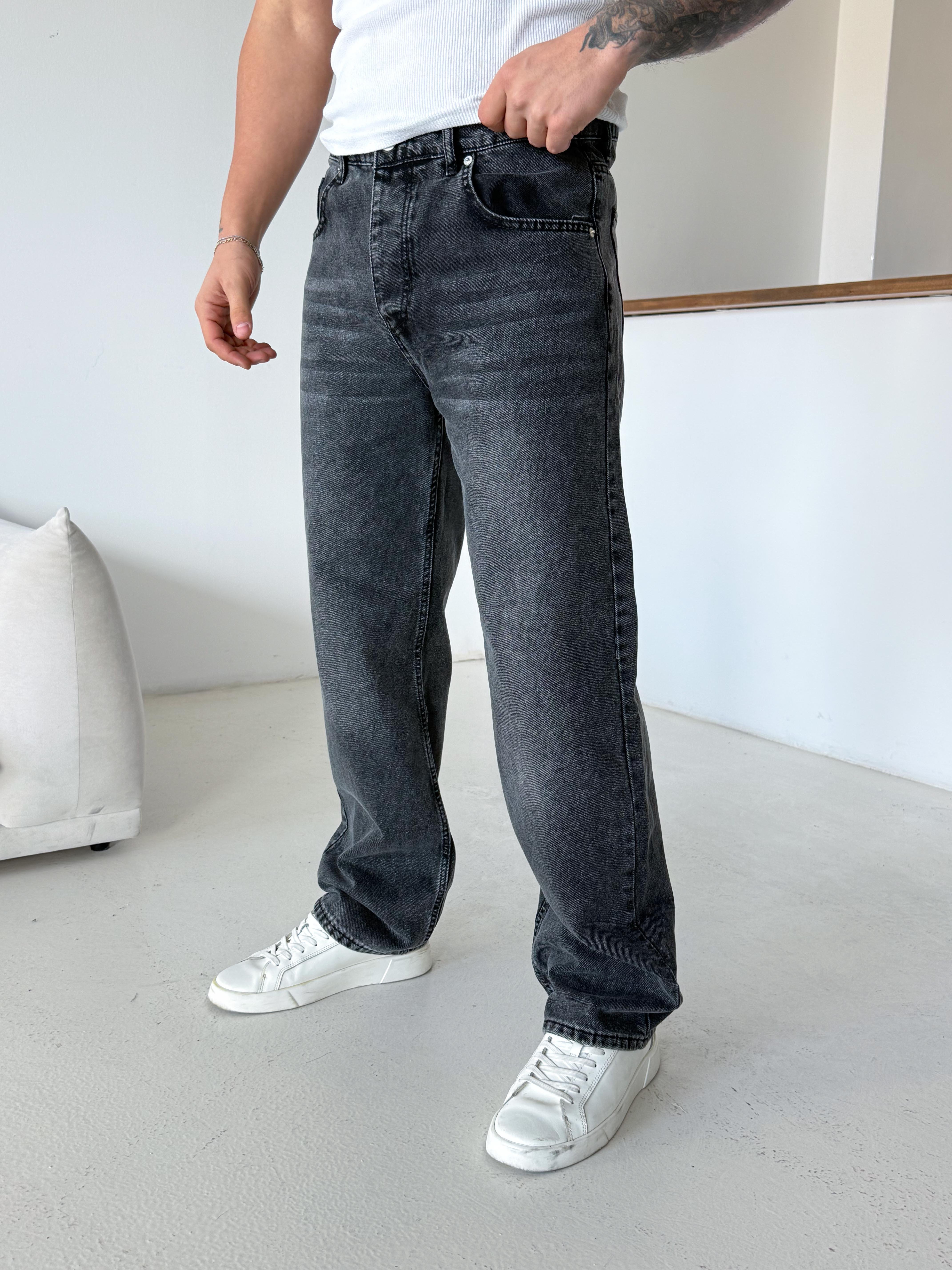KOT PANTOLONAntrasit Düz Baggy Kot Pantalon 643-2 DP