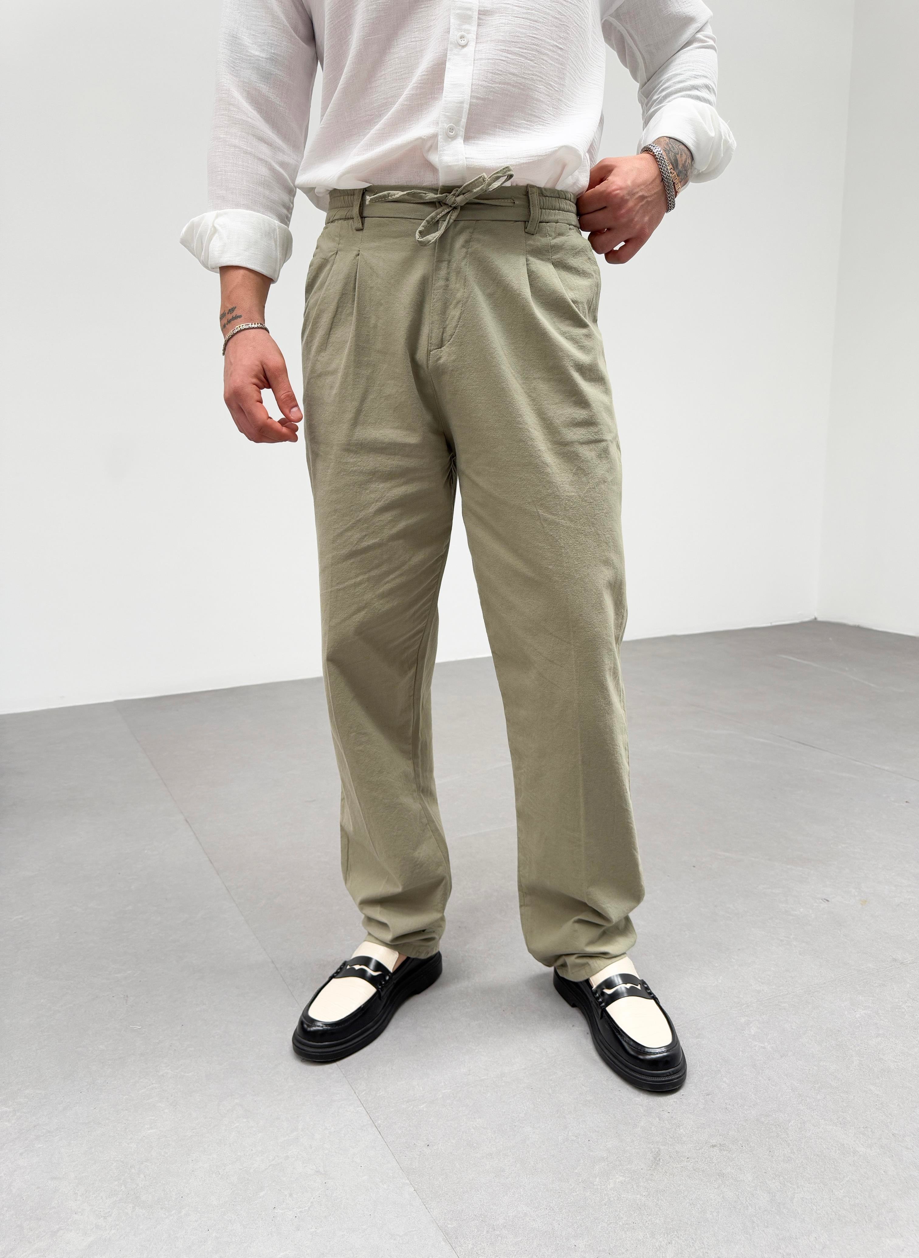 KOT PANTOLONHaki Bel İpli Baggy Pantalon SNZ M4595
