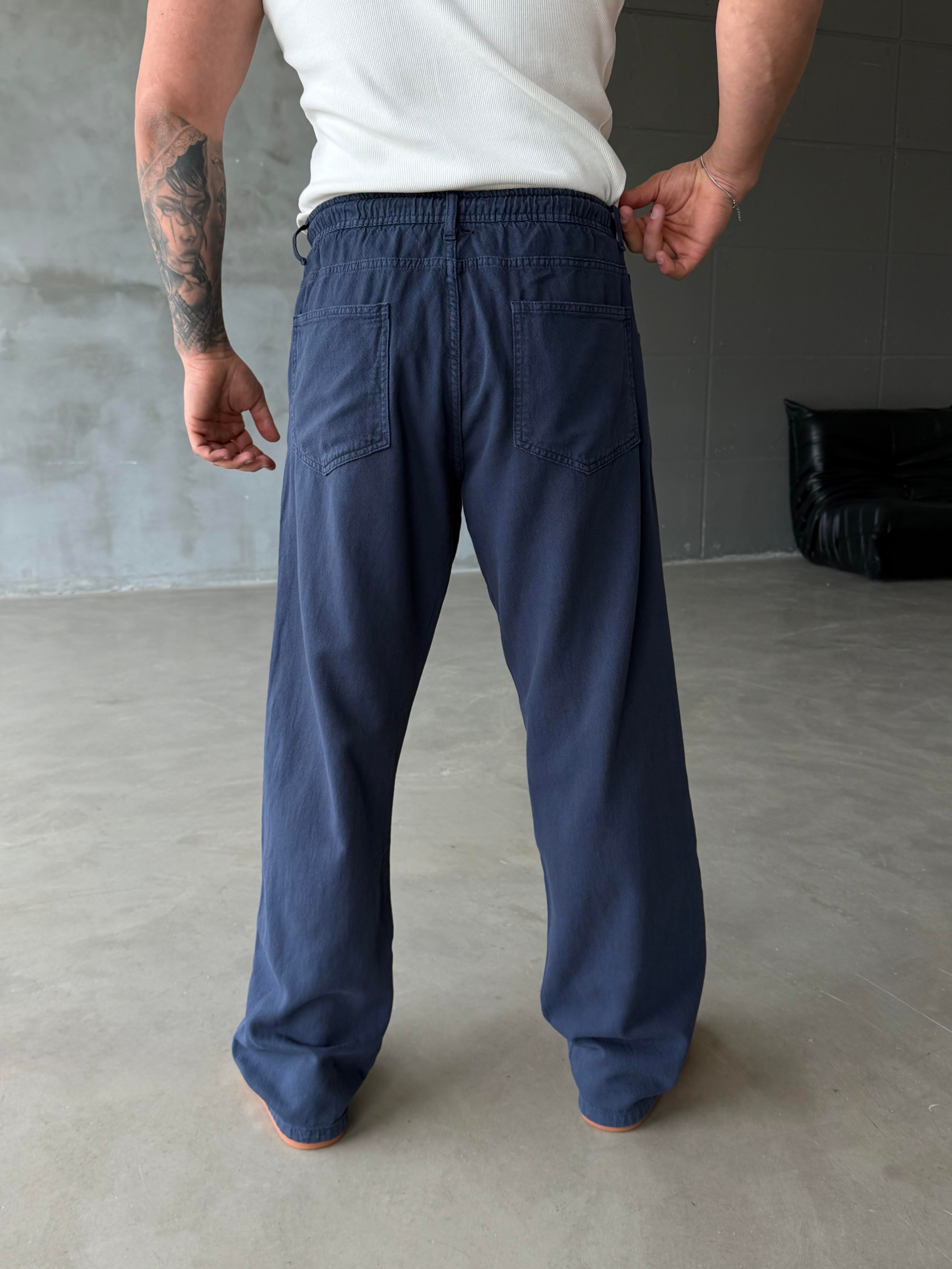 KOT PANTOLONLacivert Bağcıklı Yazlık Kot Pantalon RSP 21076