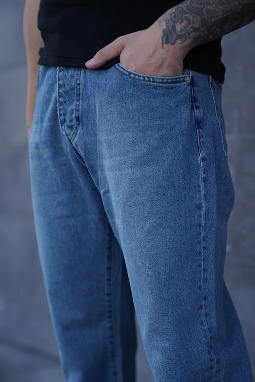 KOT PANTOLONMavi Taşlamalı Baggy Kot Pantolon 2024