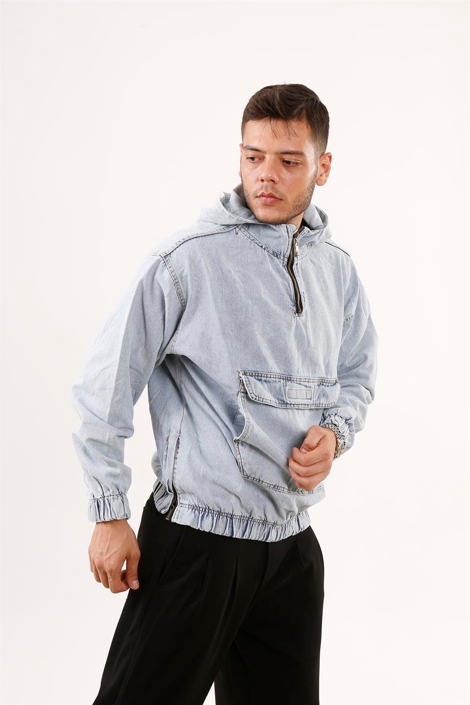 MONT & CEKETBuzmavi Kanguru Cep Kot Sweatshirt VMS