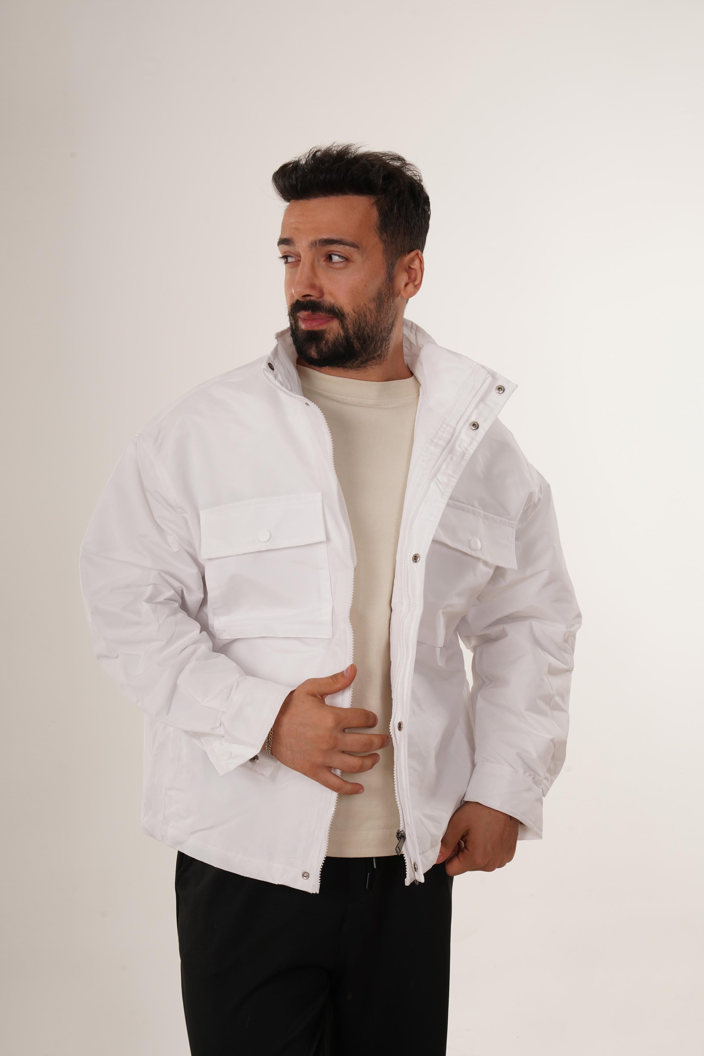 MONTBeyaz Oversize Yüksek Kalite Mont