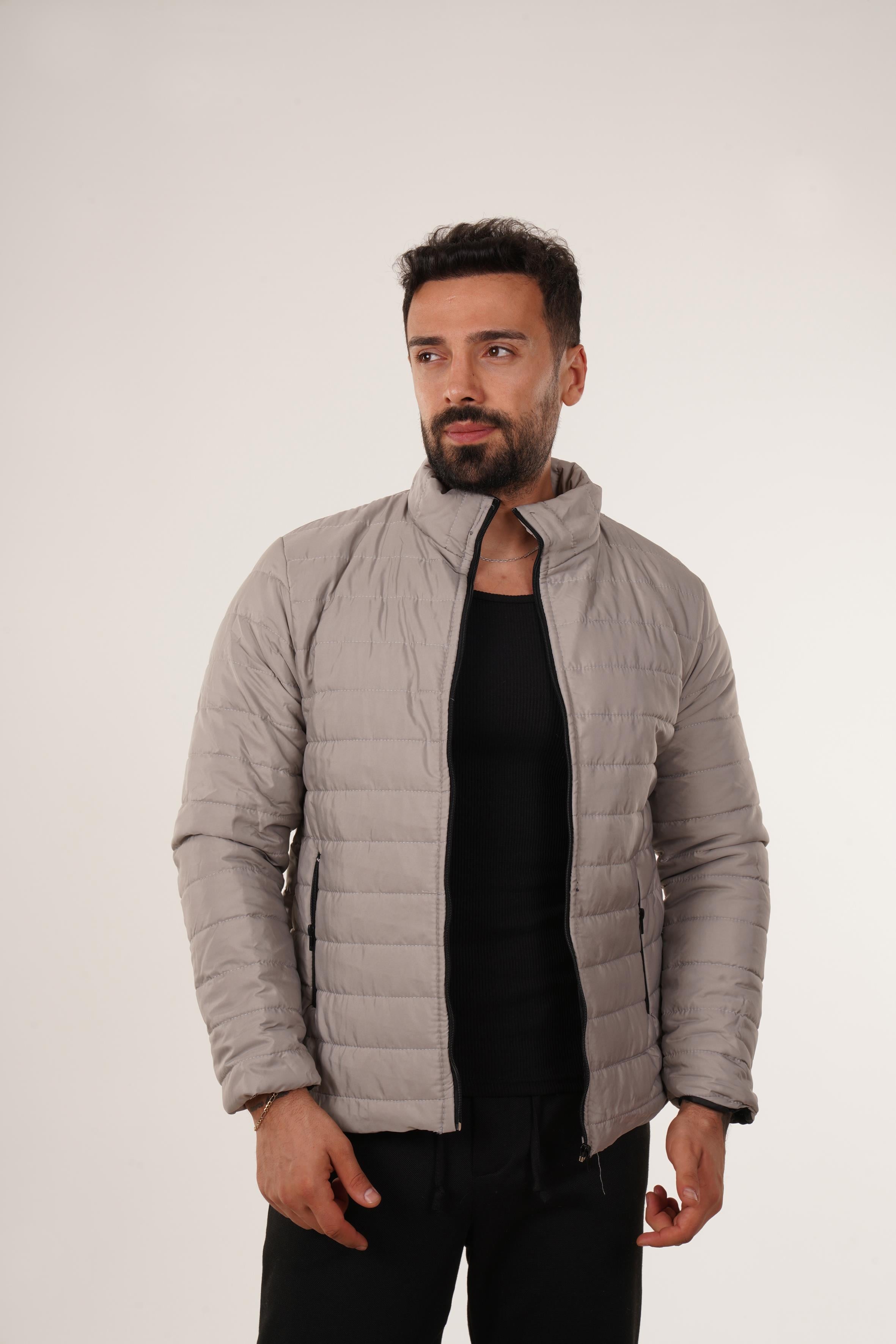 MONTGri Düz Klasik Dikişli Mont