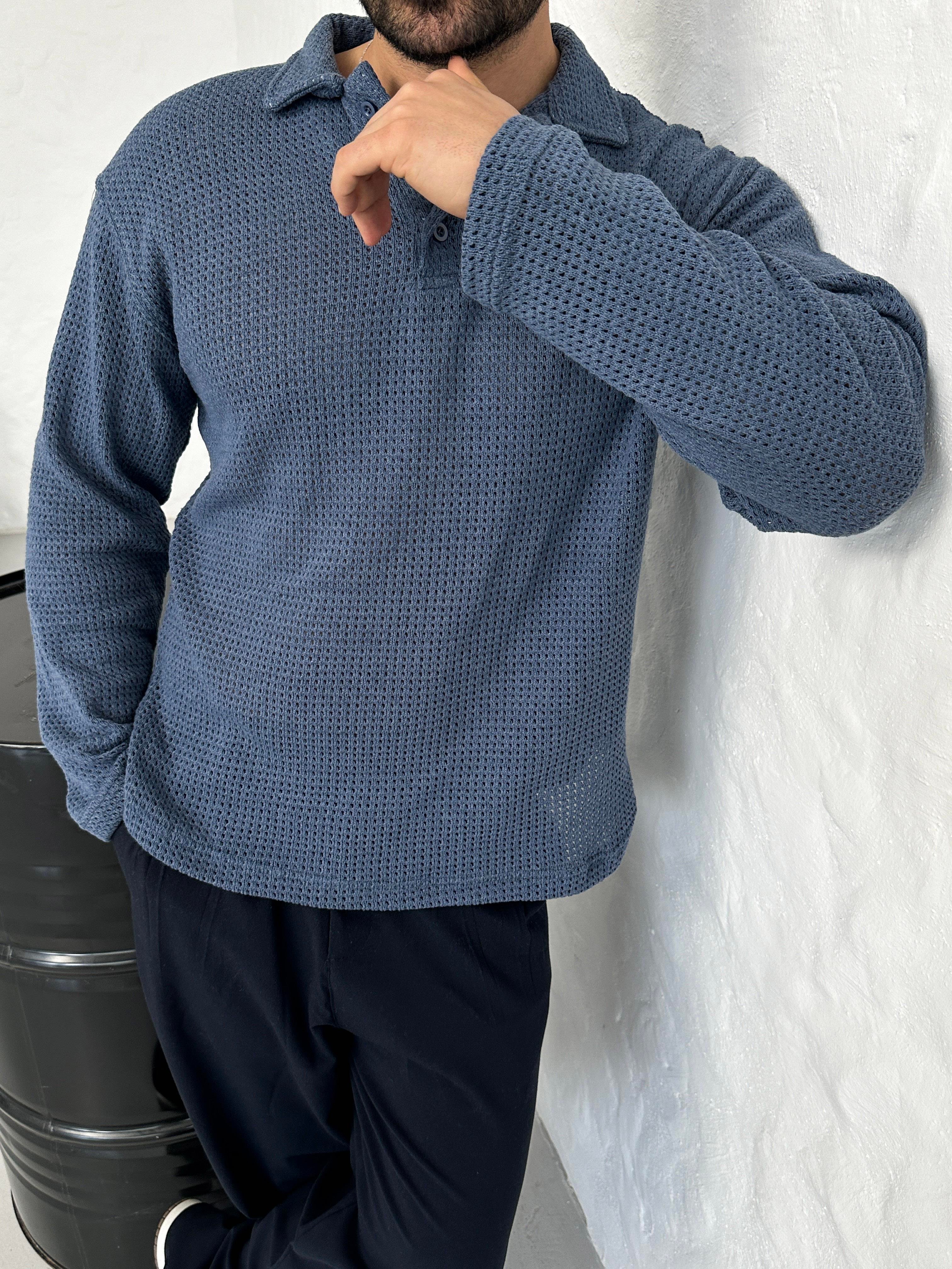 POLO YAKALacivert Polo Yaka Patlı Triko SNZ M8414