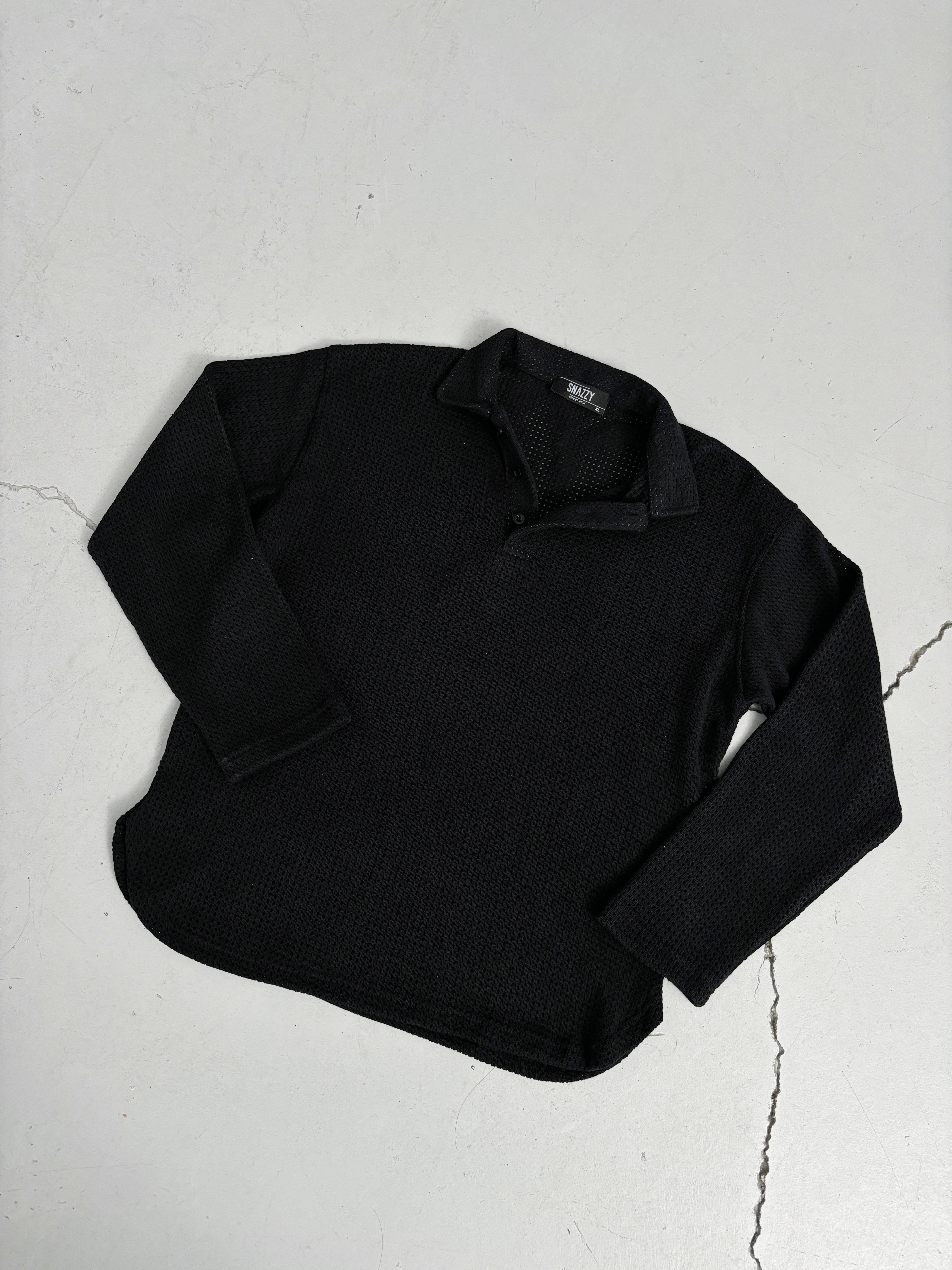POLO YAKASiyah Polo Yaka Patlı Triko SNZ M8414
