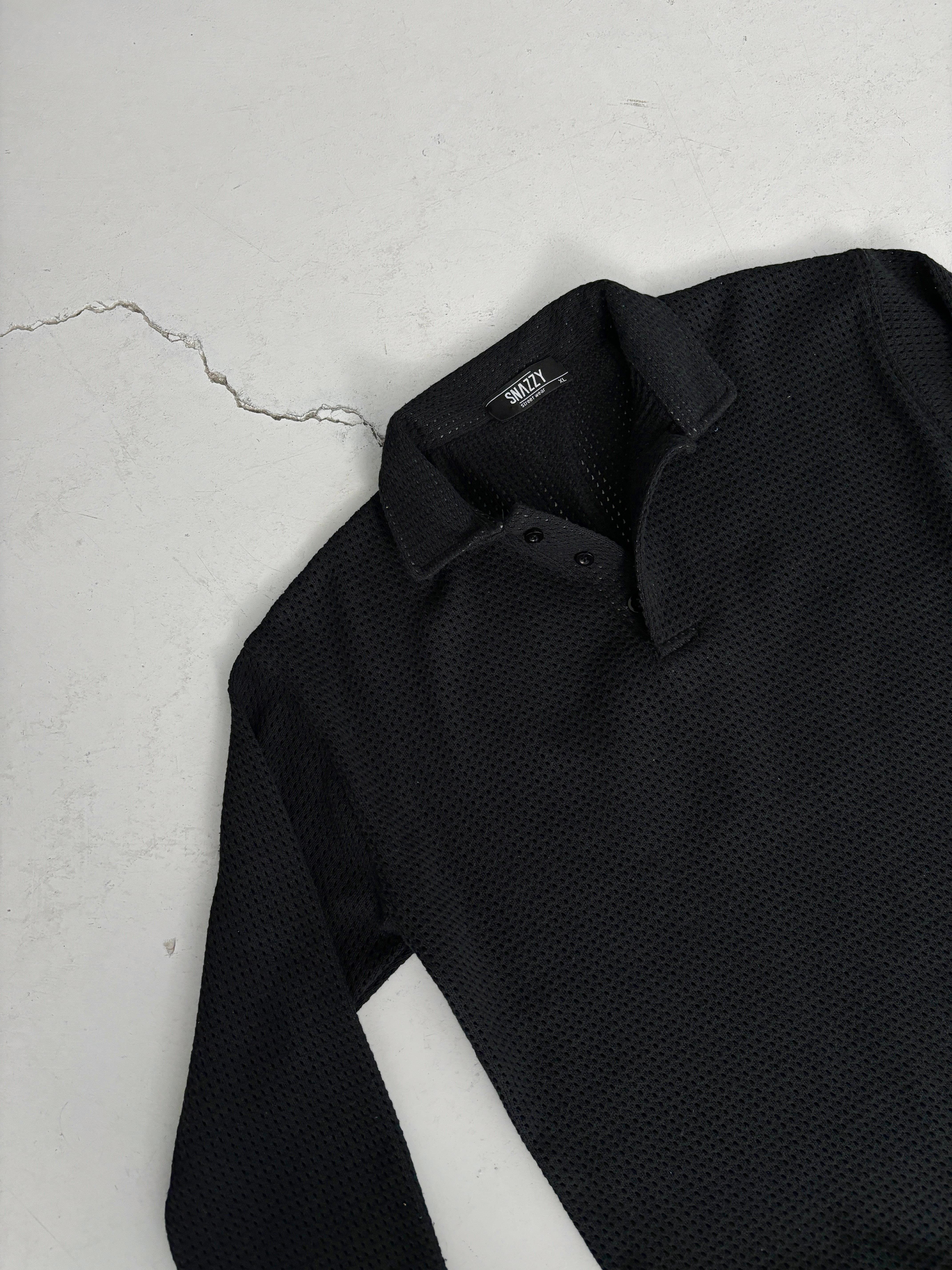 POLO YAKASiyah Polo Yaka Patlı Triko SNZ M8414