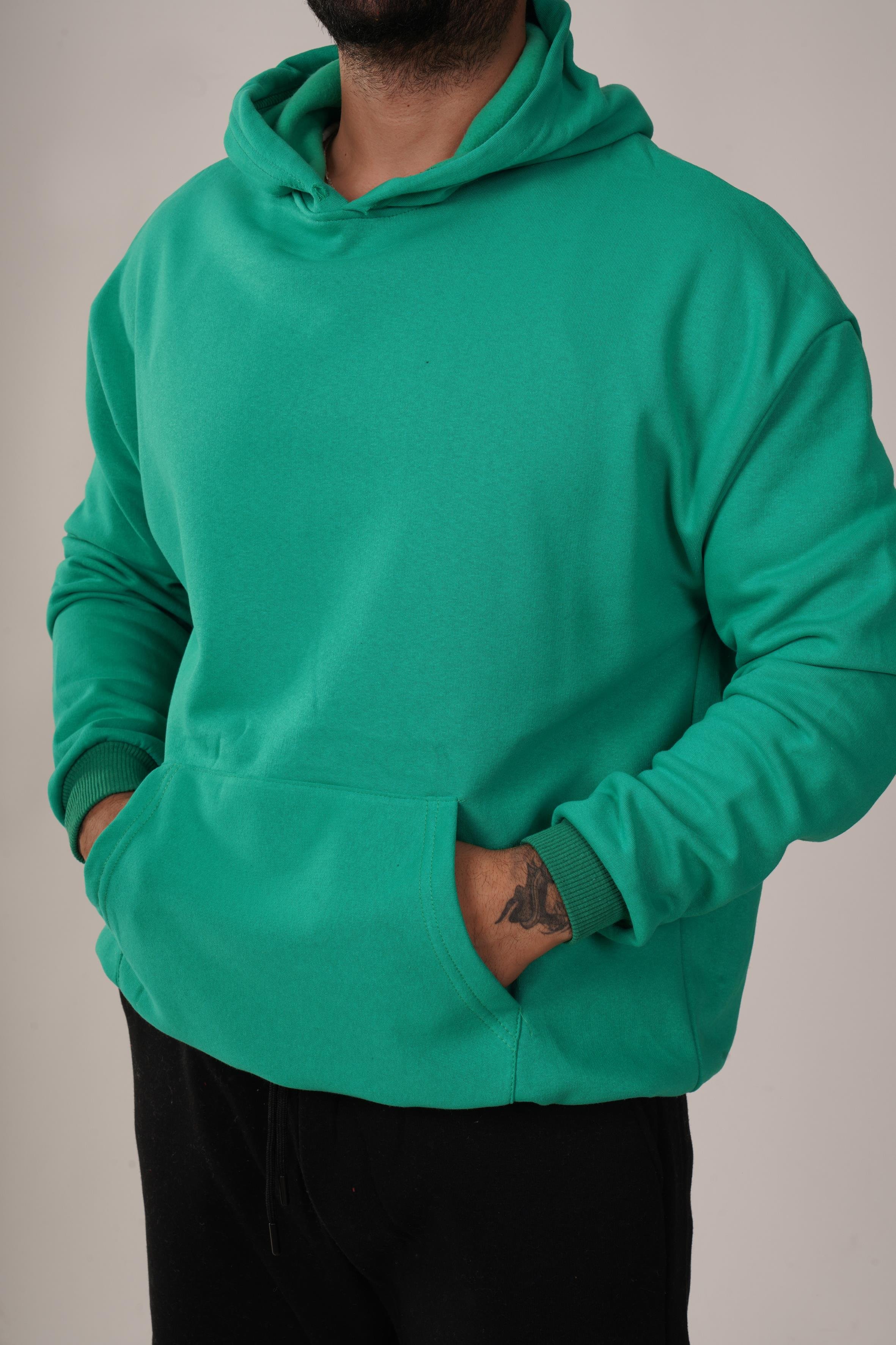 SweatÇamyeşili 3 İplik Kapşonlu Hoodie ZB