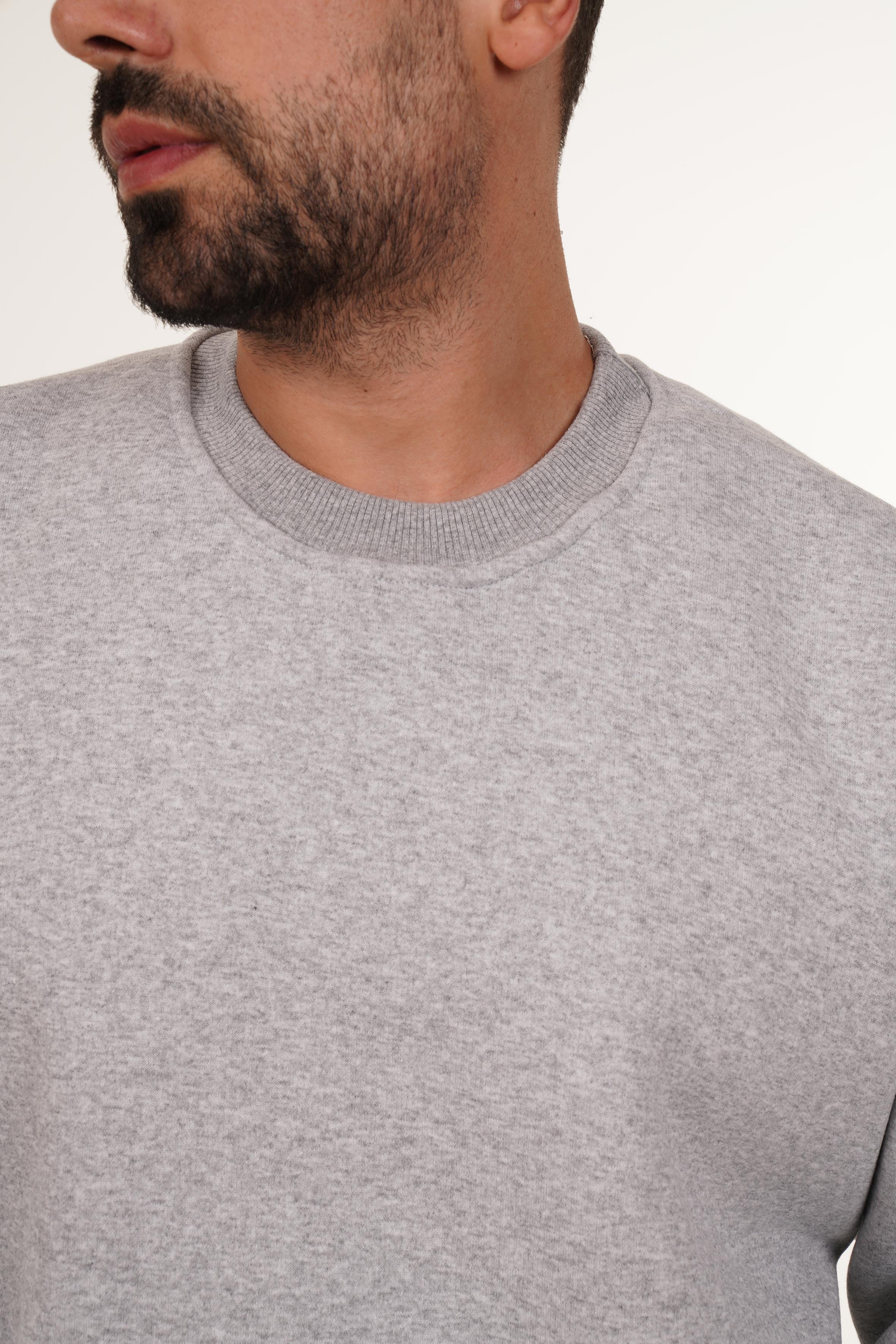 SweatGri 3 iplik Oversize Bisiklet Yaka SC