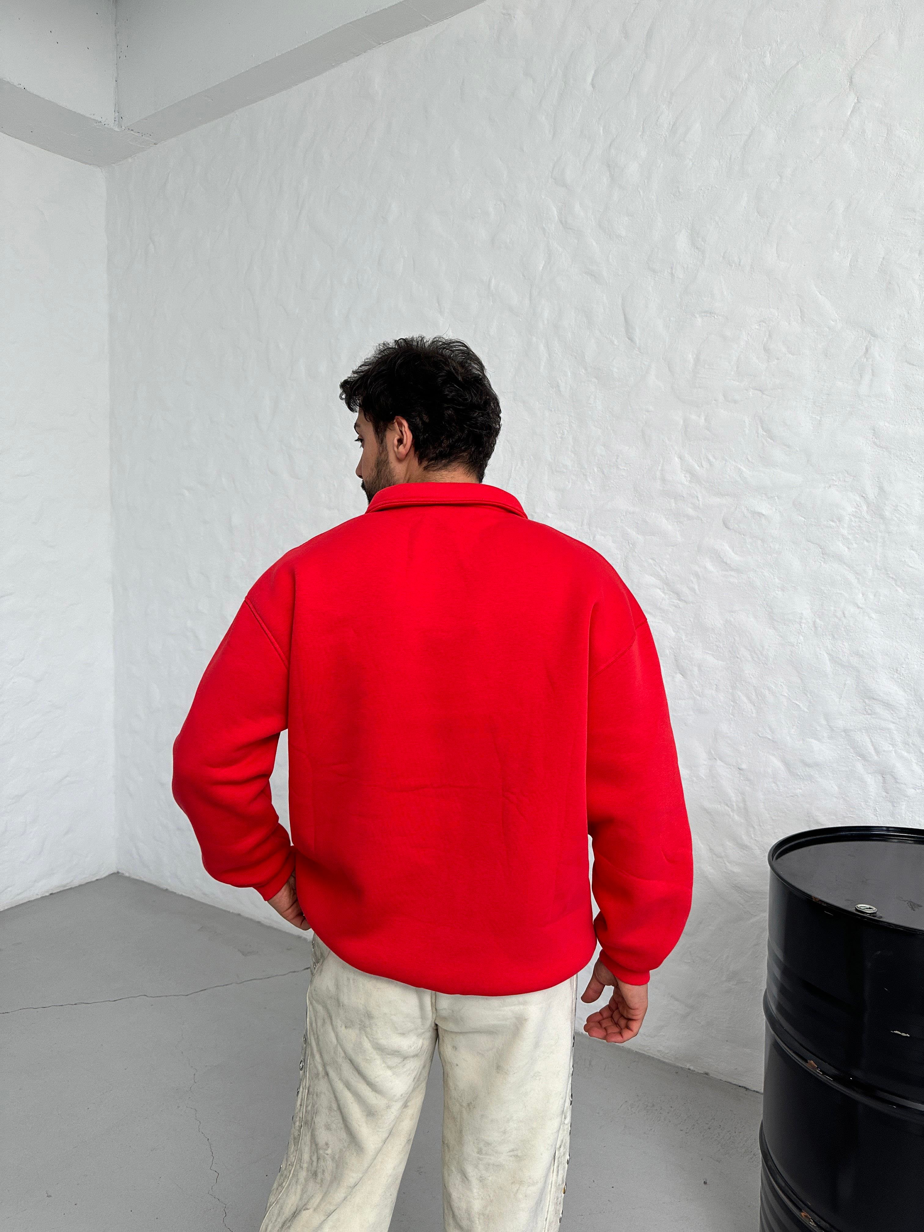 SWEATSHİRTNarçiçeği 3 İplik Oversize Polo yaka PLZ
