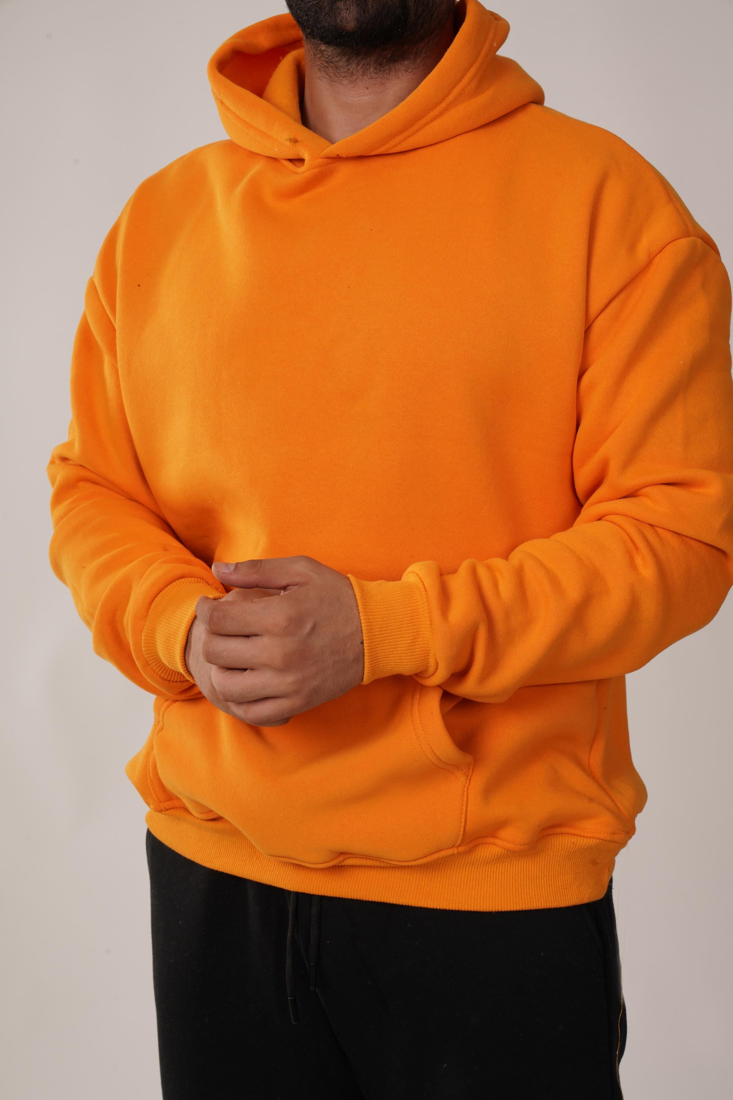 SweatTuruncu 3 İplik Kapşonlu Hoodie ZB