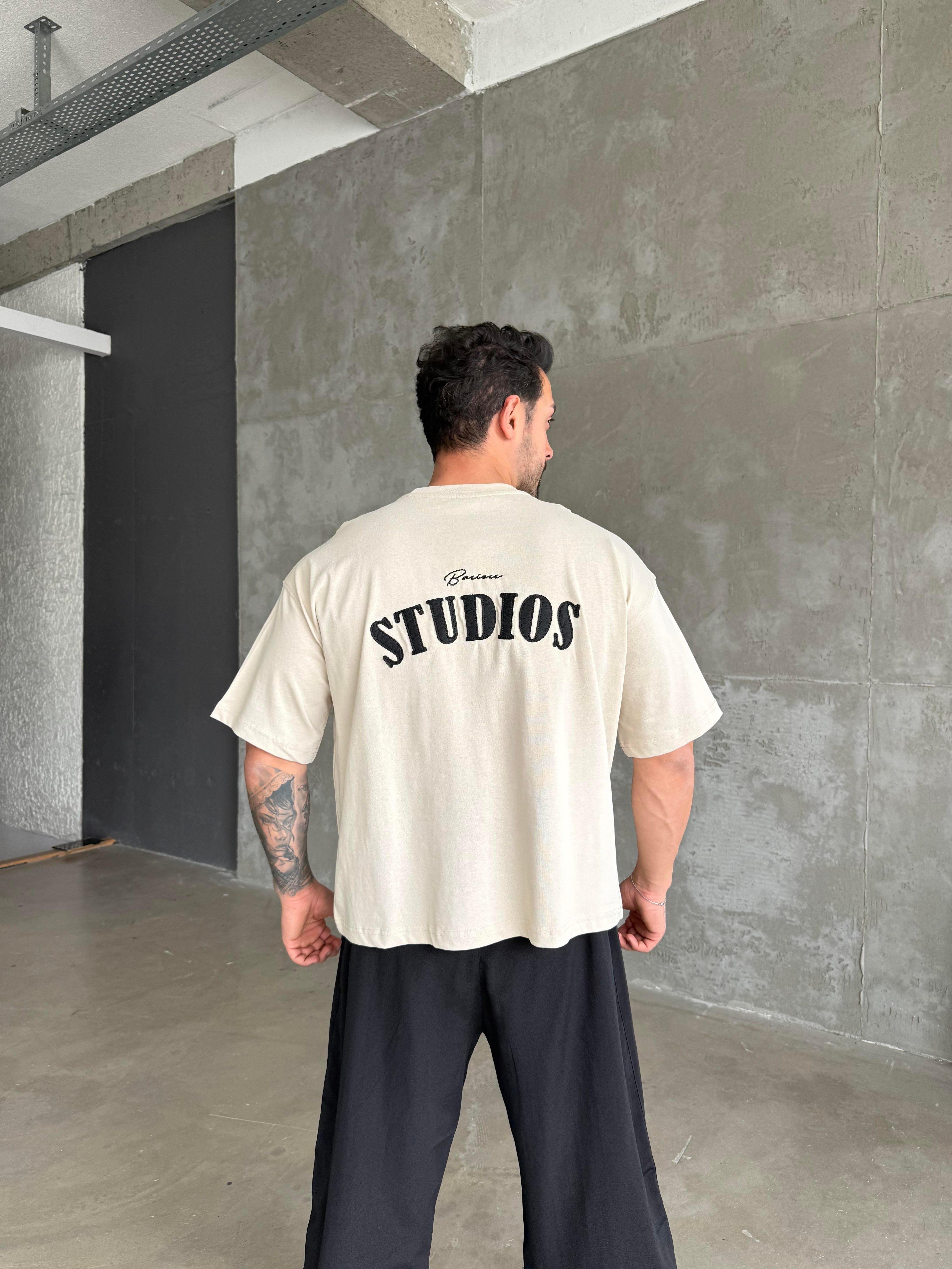T-SHİRTBej Studios Basılı Boxy Tişört 20230 BRR