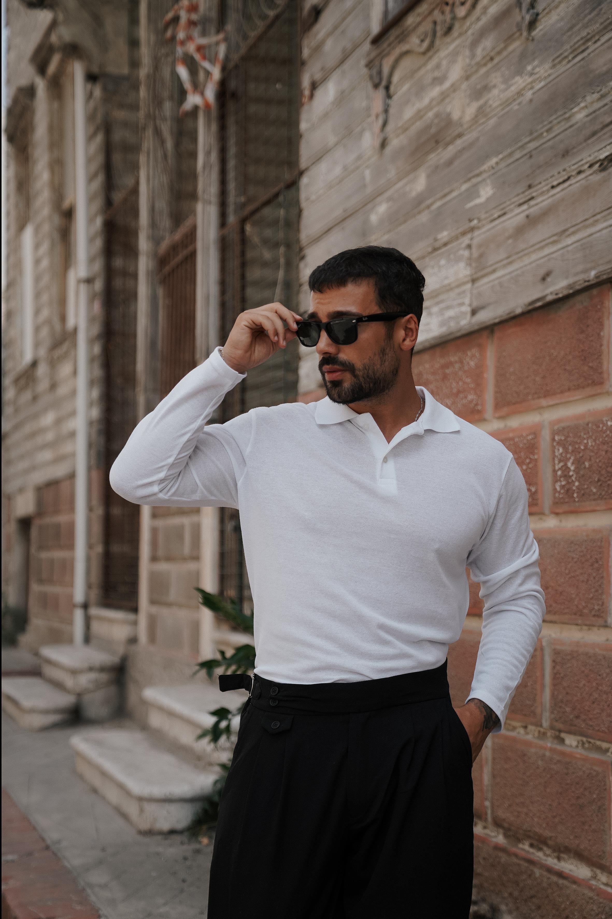 T-SHİRTBEYAZ Polo yaka lacos SC