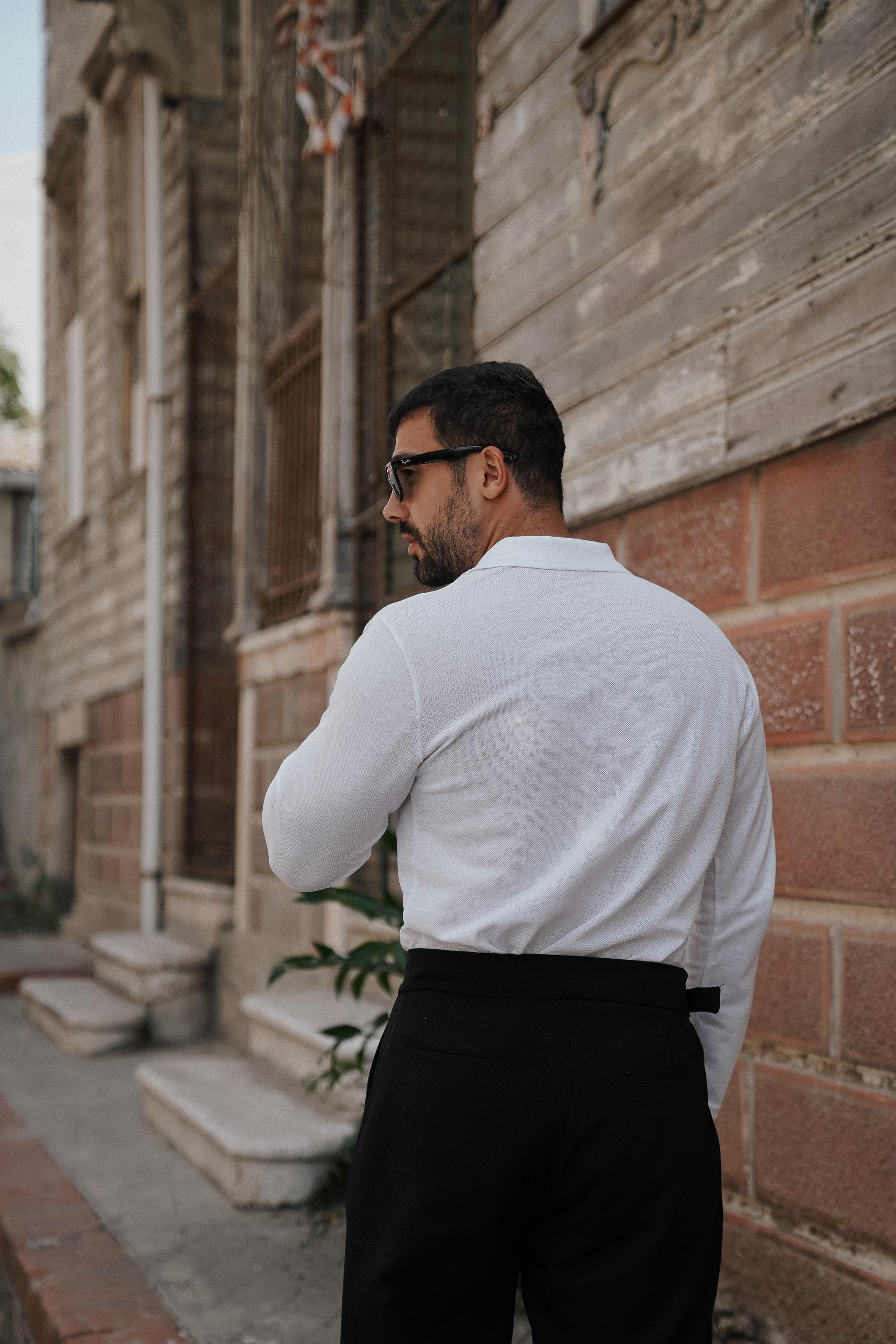 T-SHİRTBEYAZ Polo yaka lacos SC