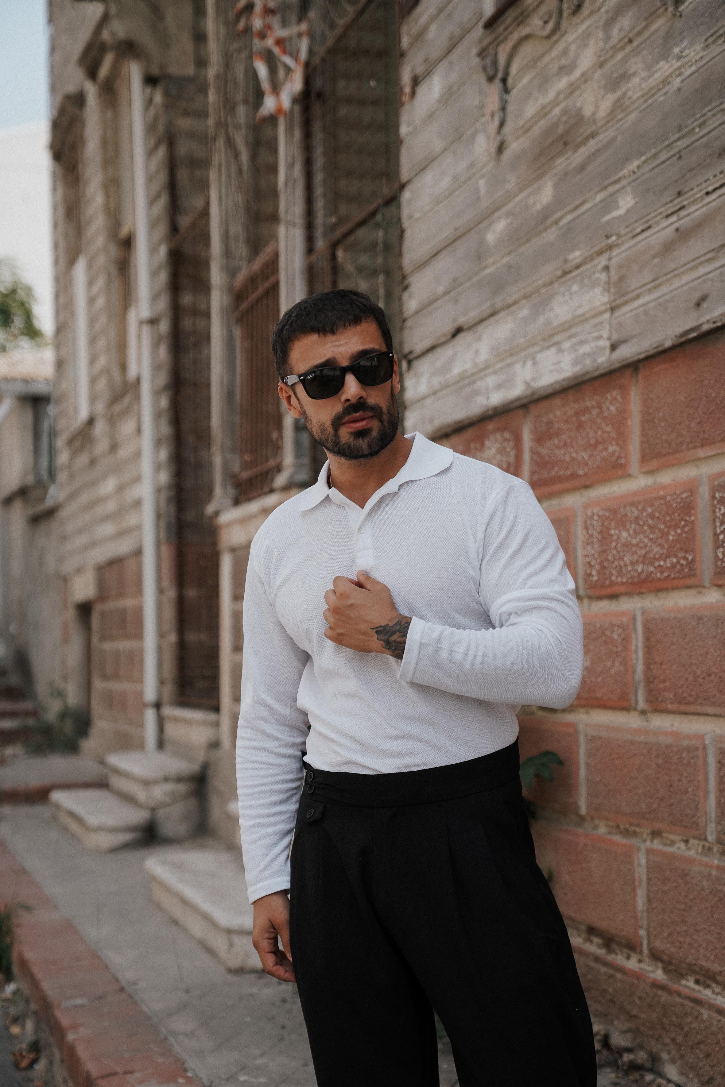 T-SHİRTBEYAZ Polo yaka lacos SC