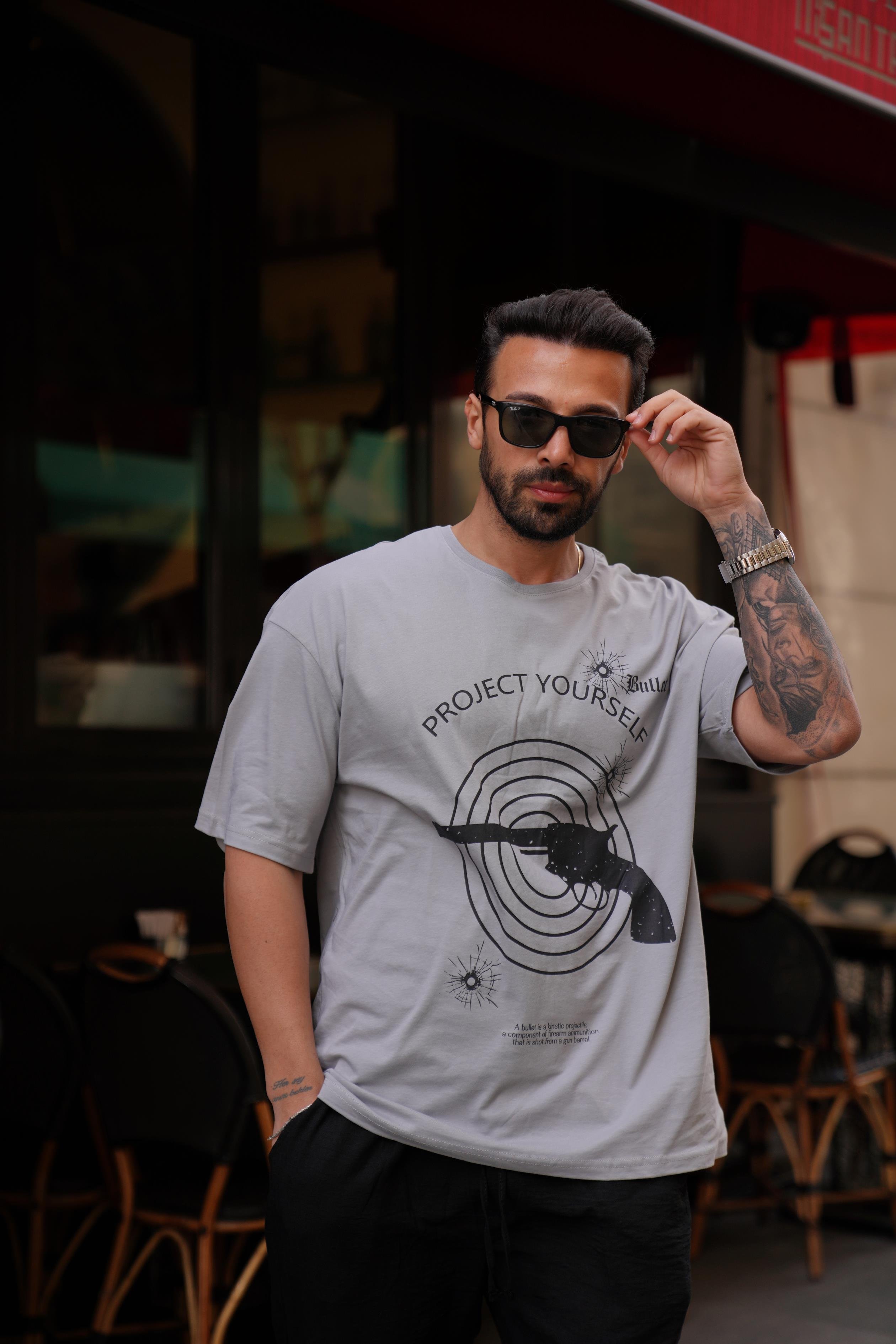 T-SHİRTBoyamagri Project Yourself Oversize T-Shirt VMS 303289