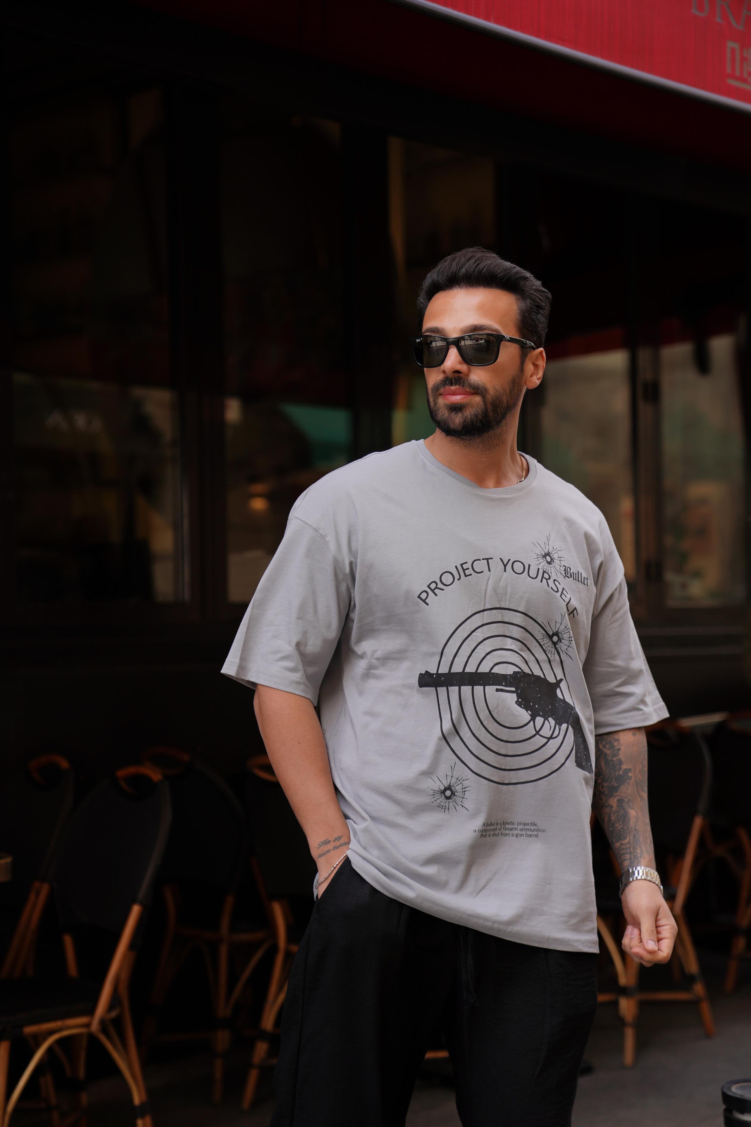 T-SHİRTBoyamagri Project Yourself Oversize T-Shirt VMS 303289