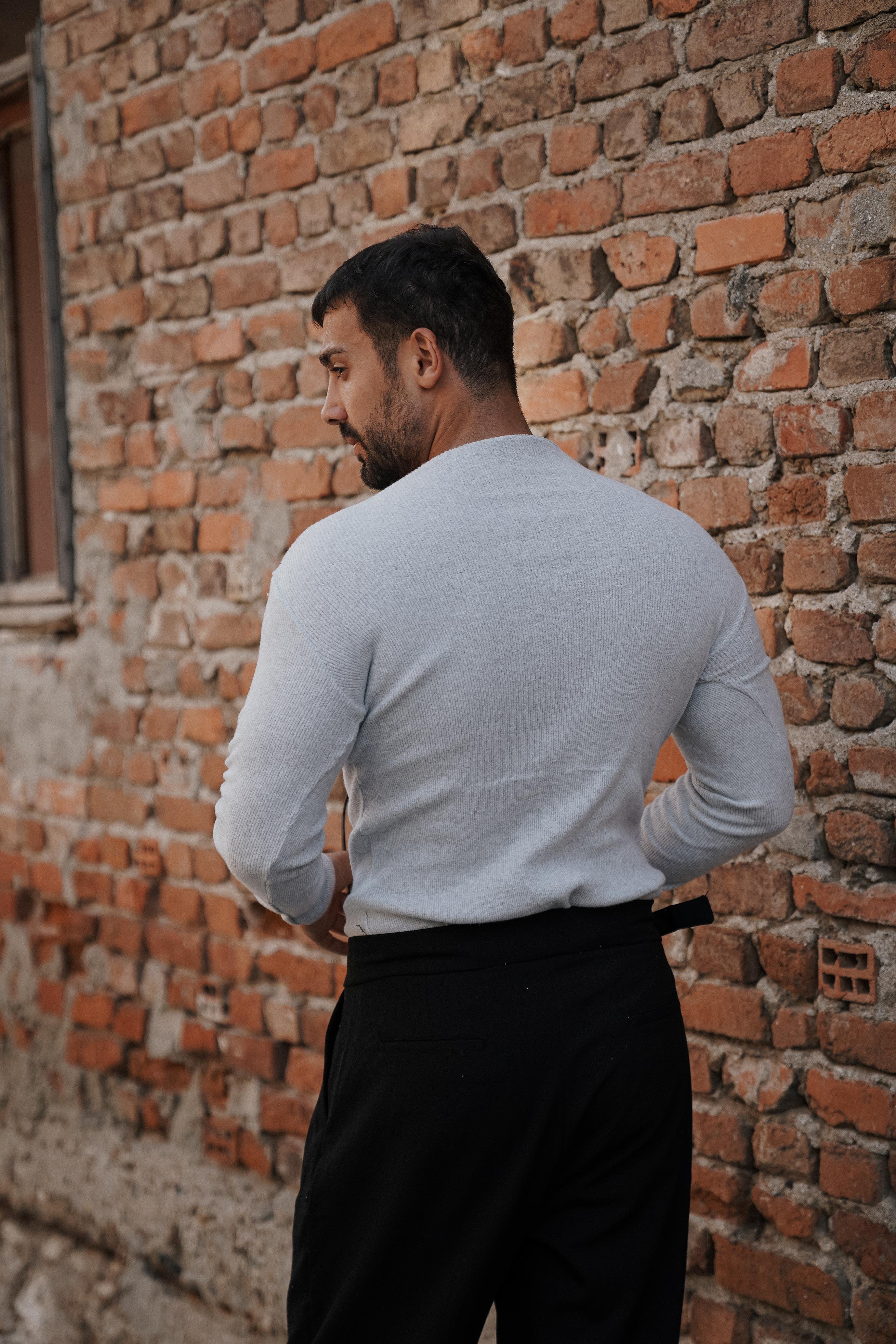 T-SHİRTGRİ Selanik kaşkorse bisiklet yaka SC