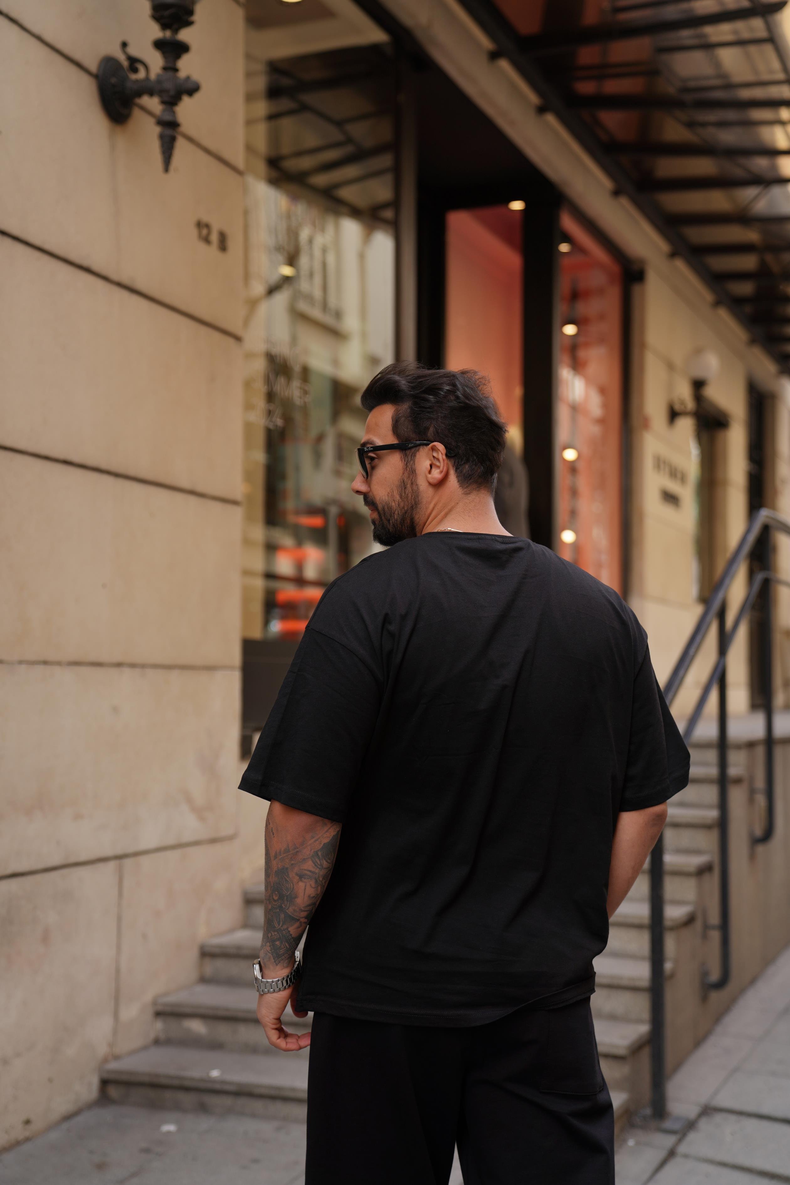 T-SHİRTSiyah Project Yourself Oversize T-Shirt VMS 303289