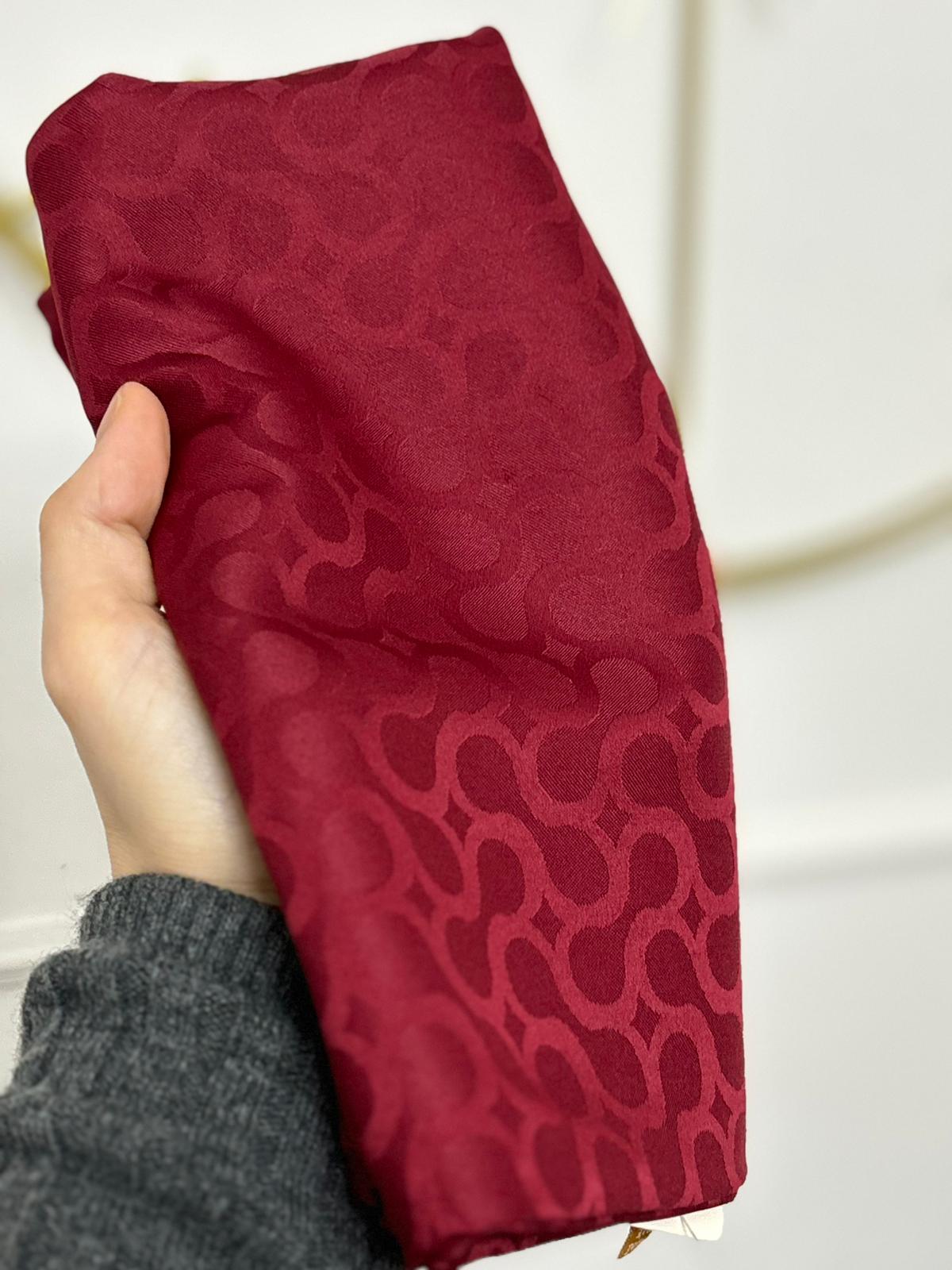Bloom Desen Jakar Şal Bordo