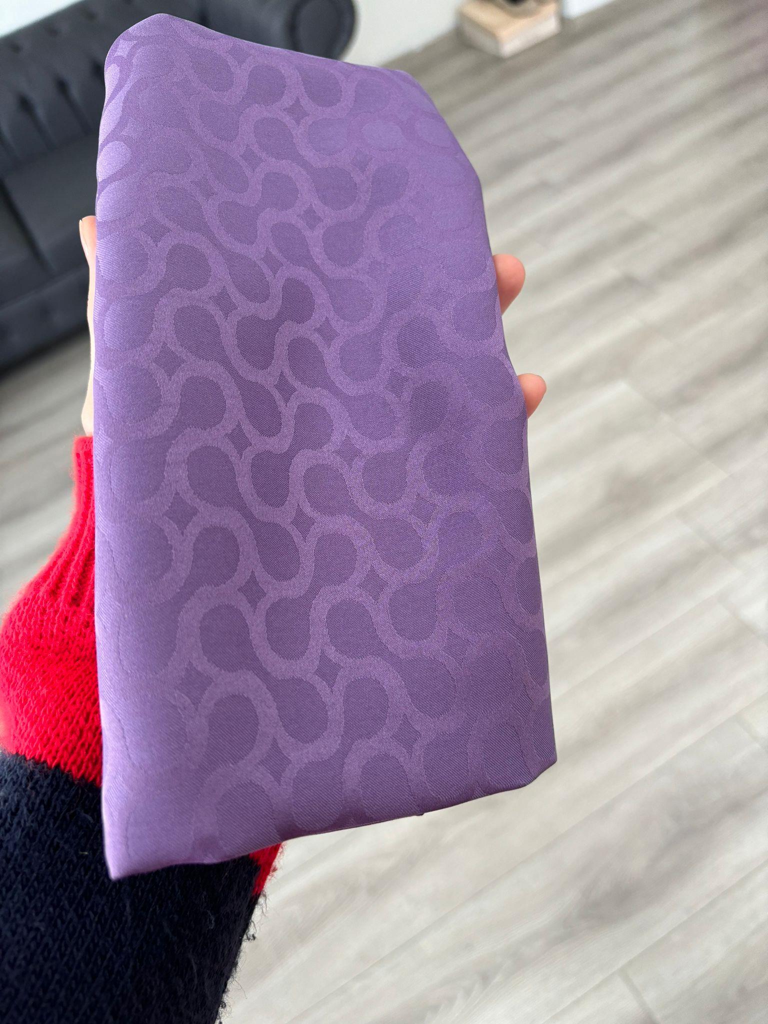 Bloom Desen Jakar Şal Menekşe