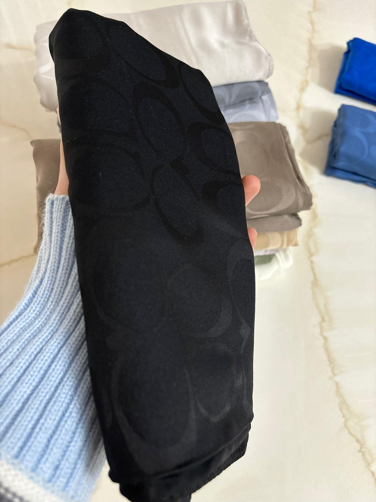 C Desen Jakar Şal Siyah