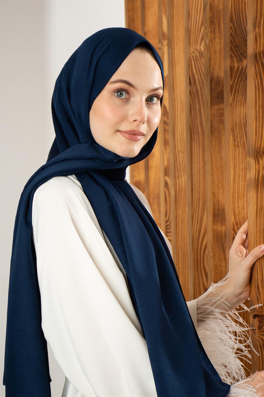 Comfort Kırinkıl Şal Lacivert