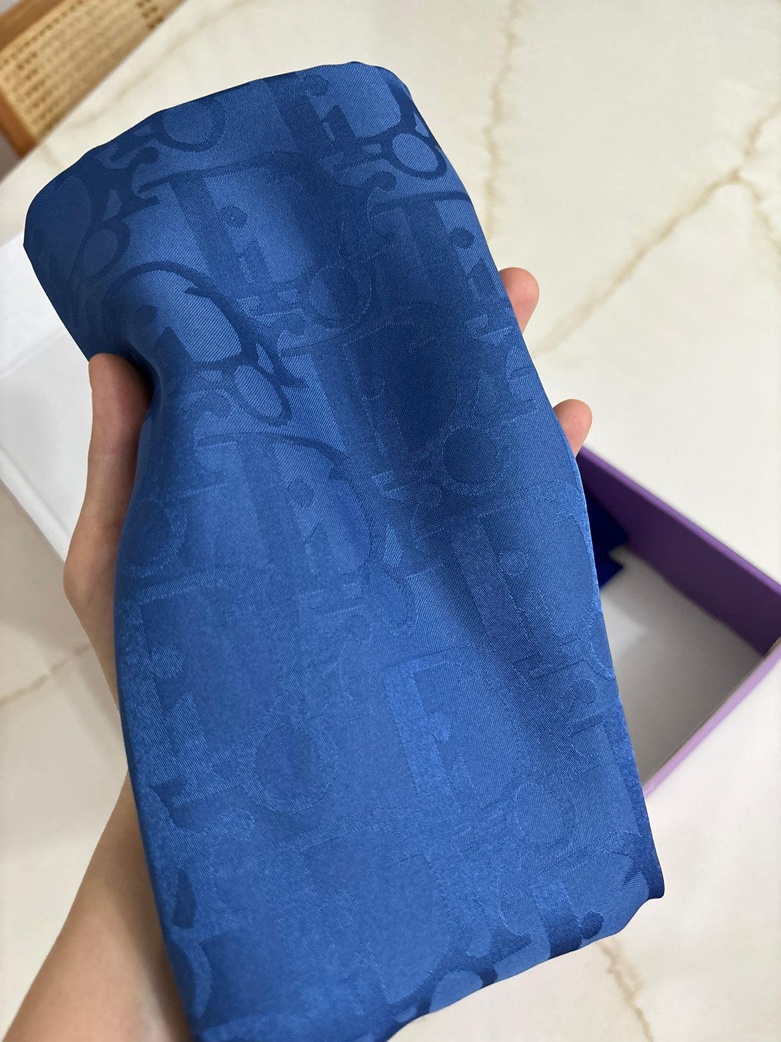 D Desen Jakar Şal İndigo