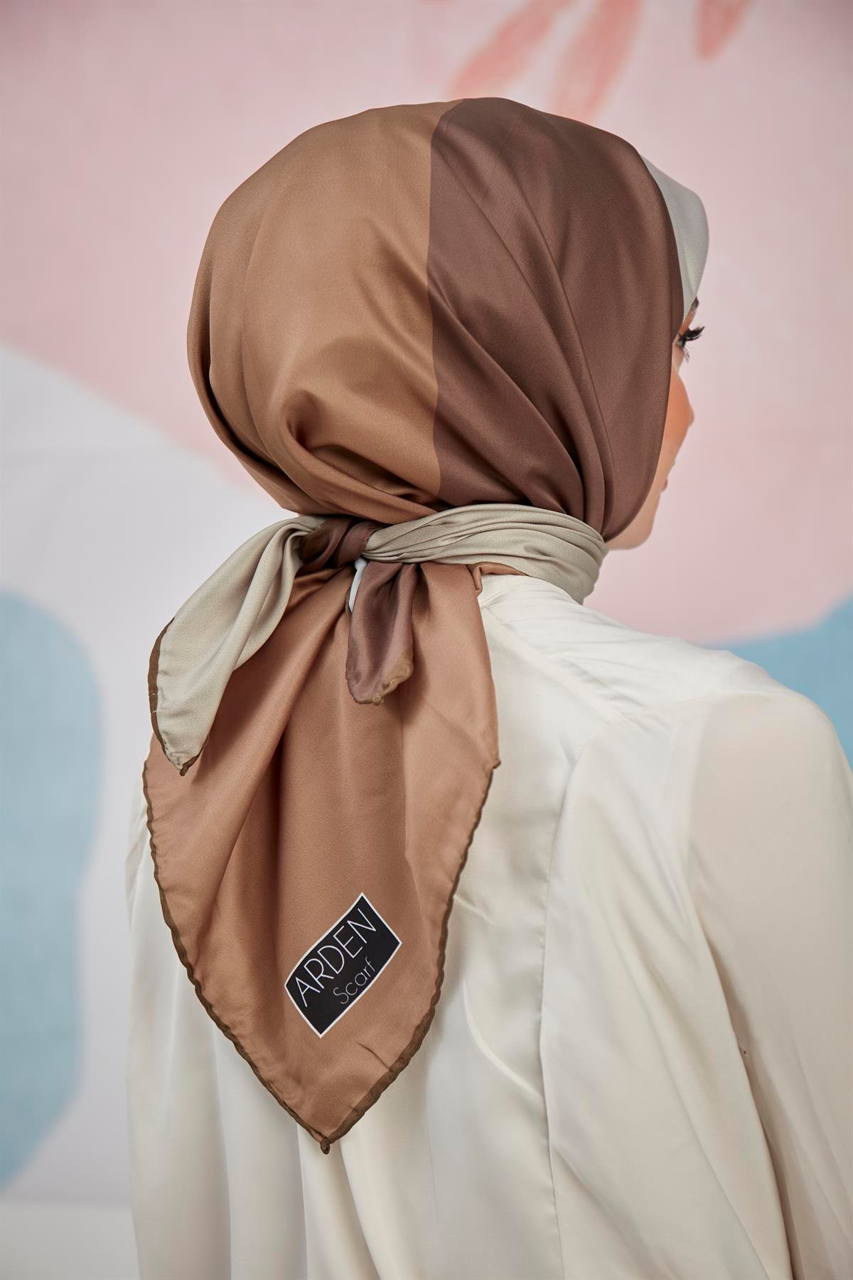 Dijital Baskılı Twill Eşarp Yağ Yeşili