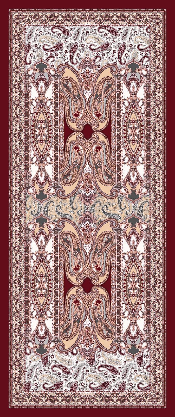 EGYPT Desen Soft Şal Bordo