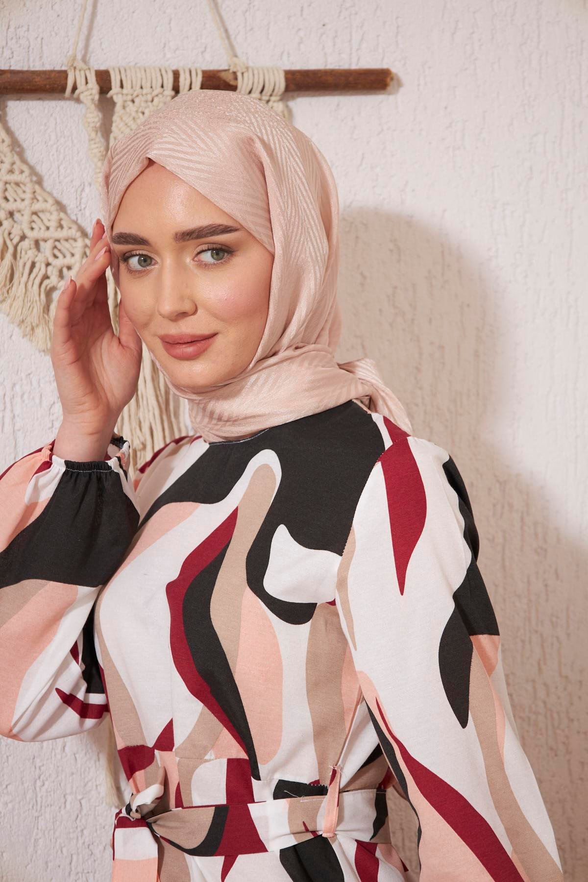 İtalyan İpeksi Jakar Şal Kum Beji