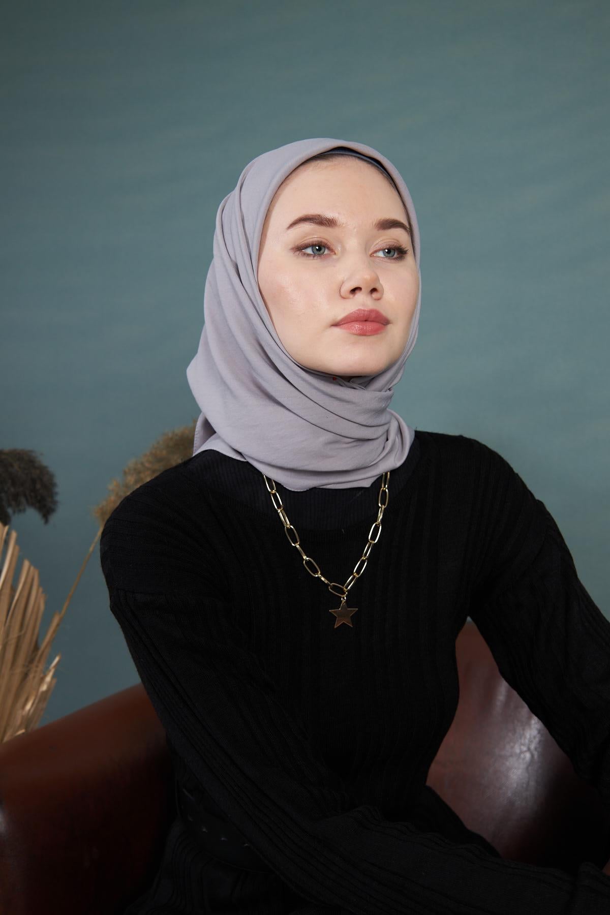 Pamuk Cazz Eşarp Gri