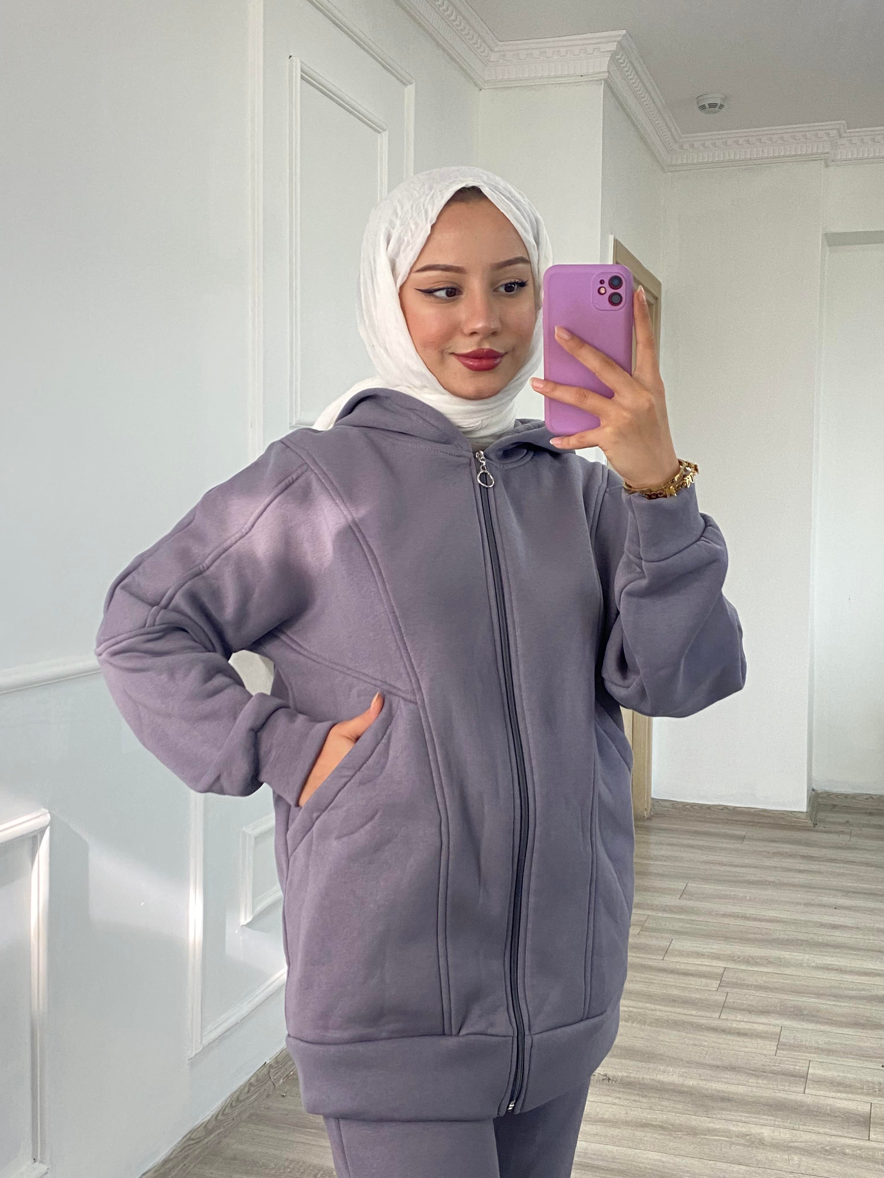 Premium Üç İplik Şardonlu Alt-Üst Takım Gri
