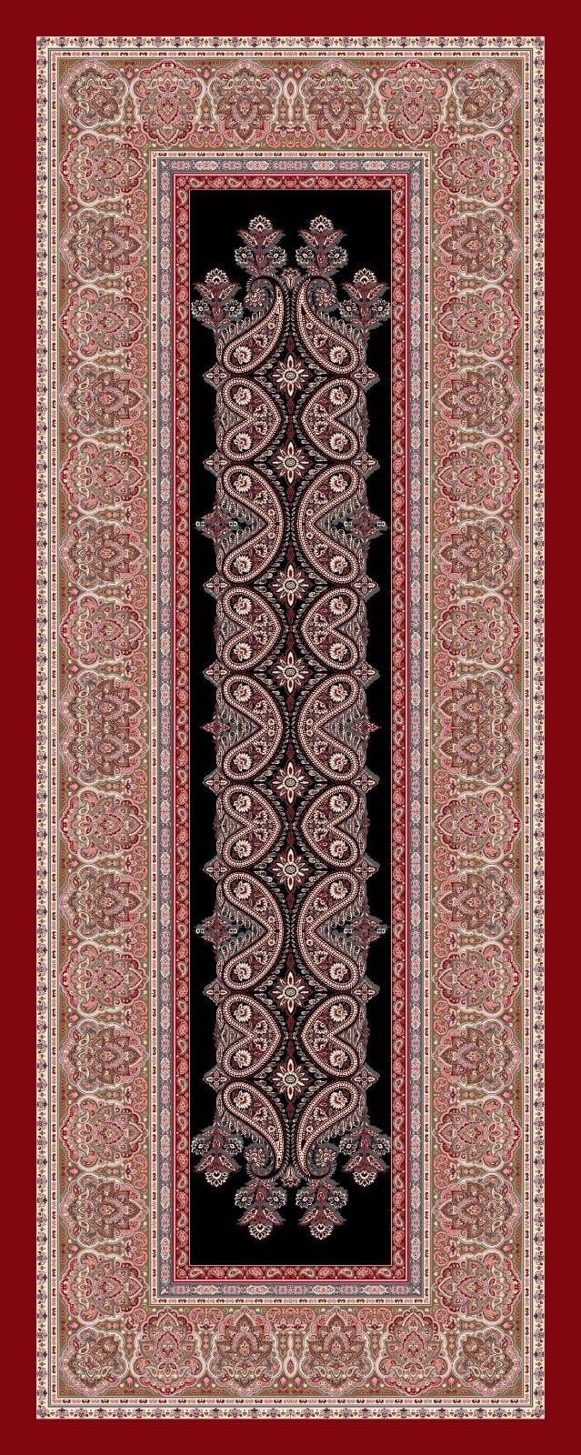 Rustik Desen Soft Şal Bordo