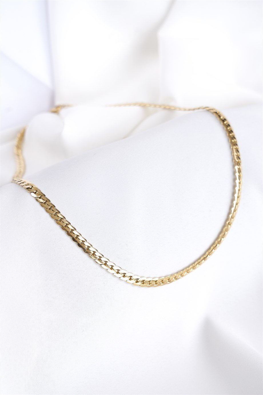 Altın Sarısı Renkli Herringbone Kolye