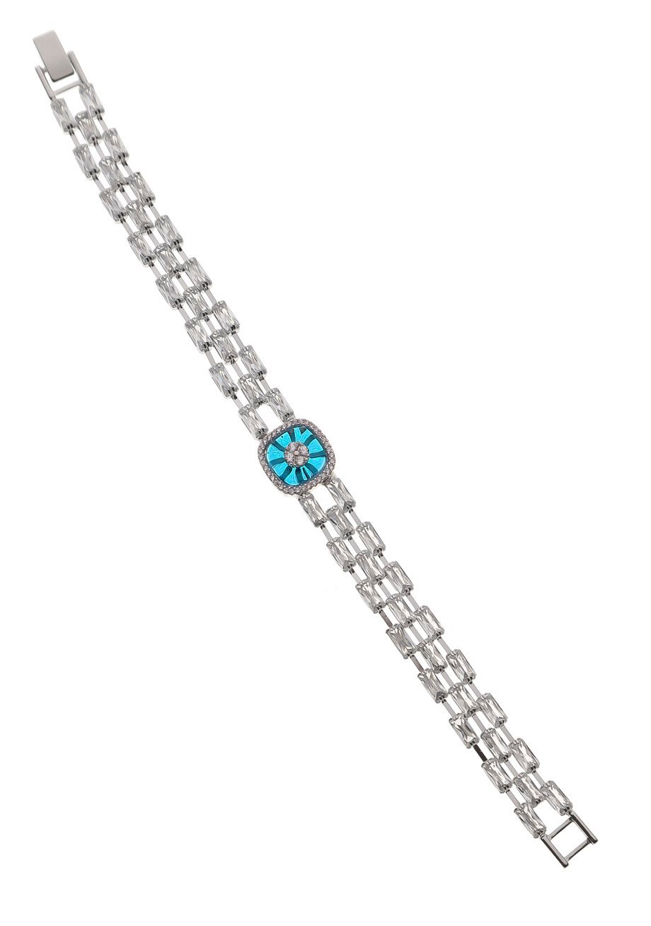 Blue Baguette Su Yolu Bileklik