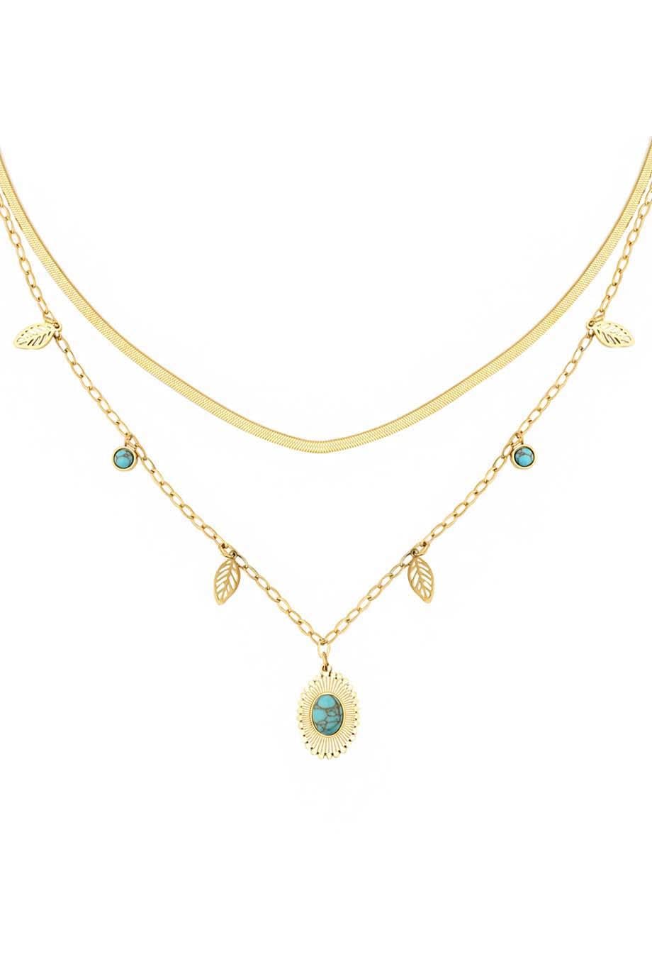 Blue Leaf Kolye