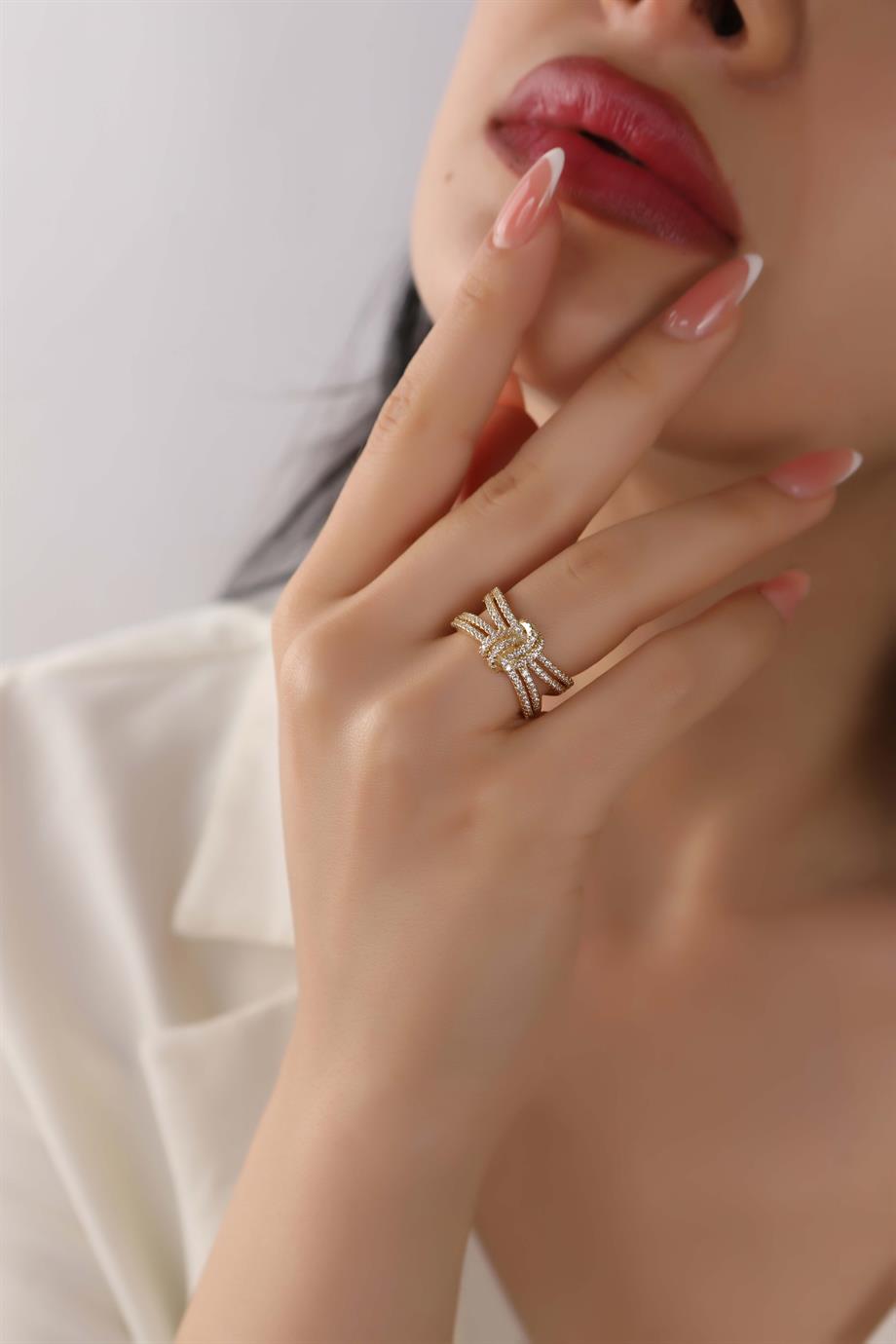 Gold Khloe Baget Yüzük - 