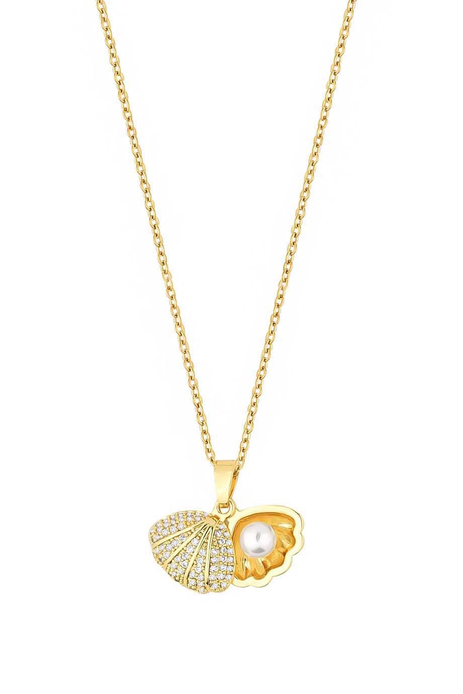 Gold Oyster Kolye