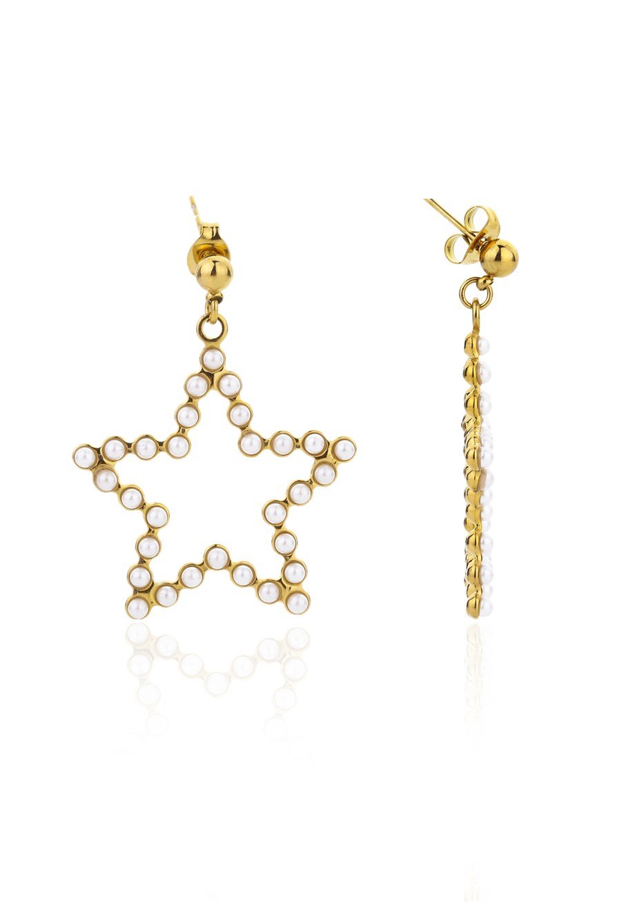 Gold World Star Küpe 