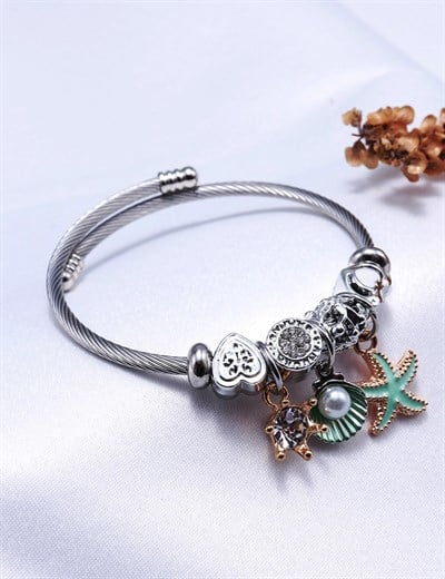 İnci Motifli Daniel Duff Pandora Bileklik