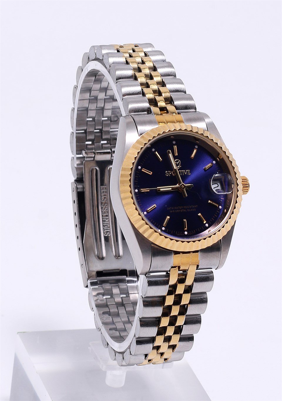 Lacivert Kadranlı Çelik Saat